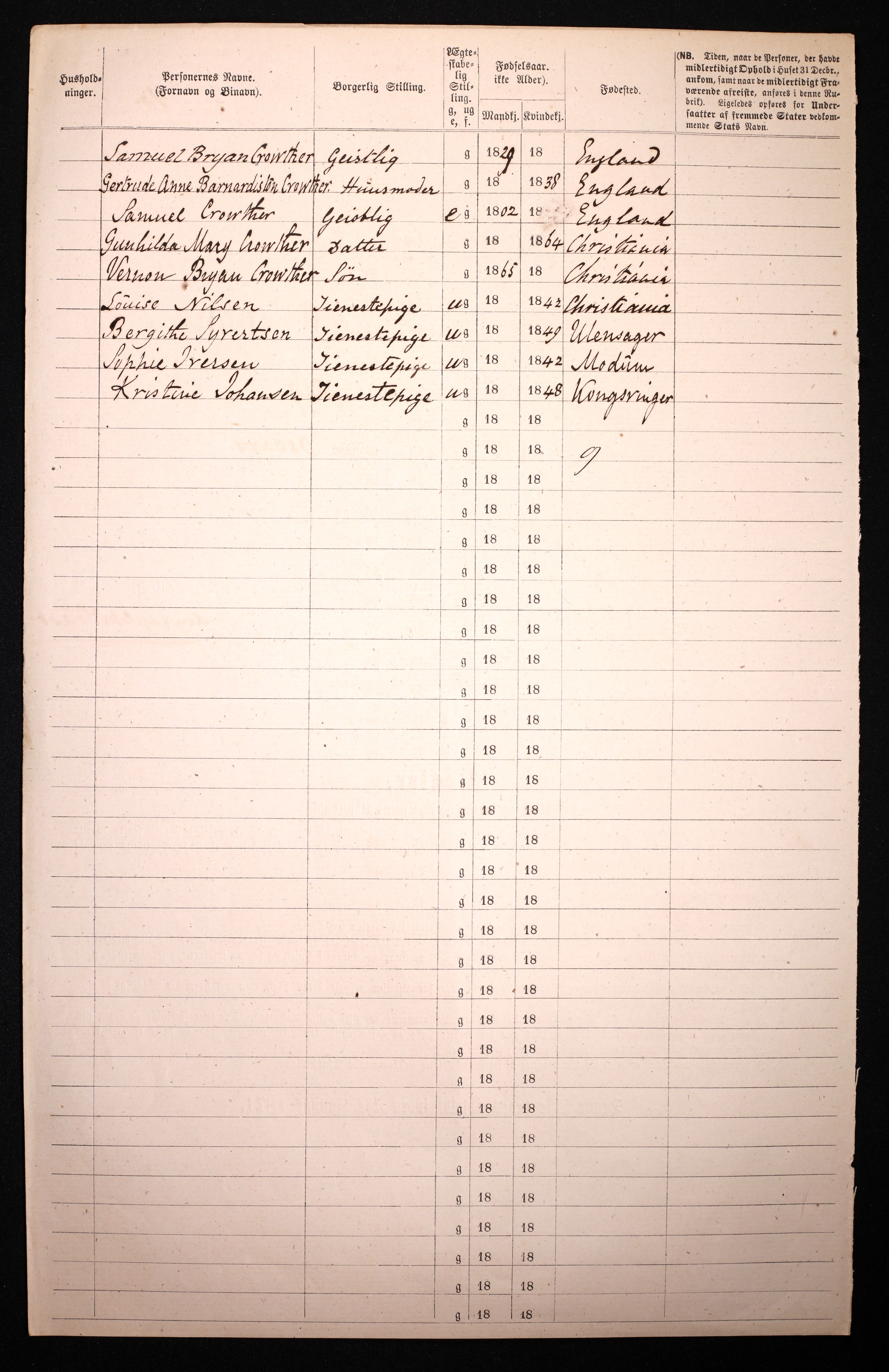 RA, 1870 census for 0301 Kristiania, 1870, p. 2722