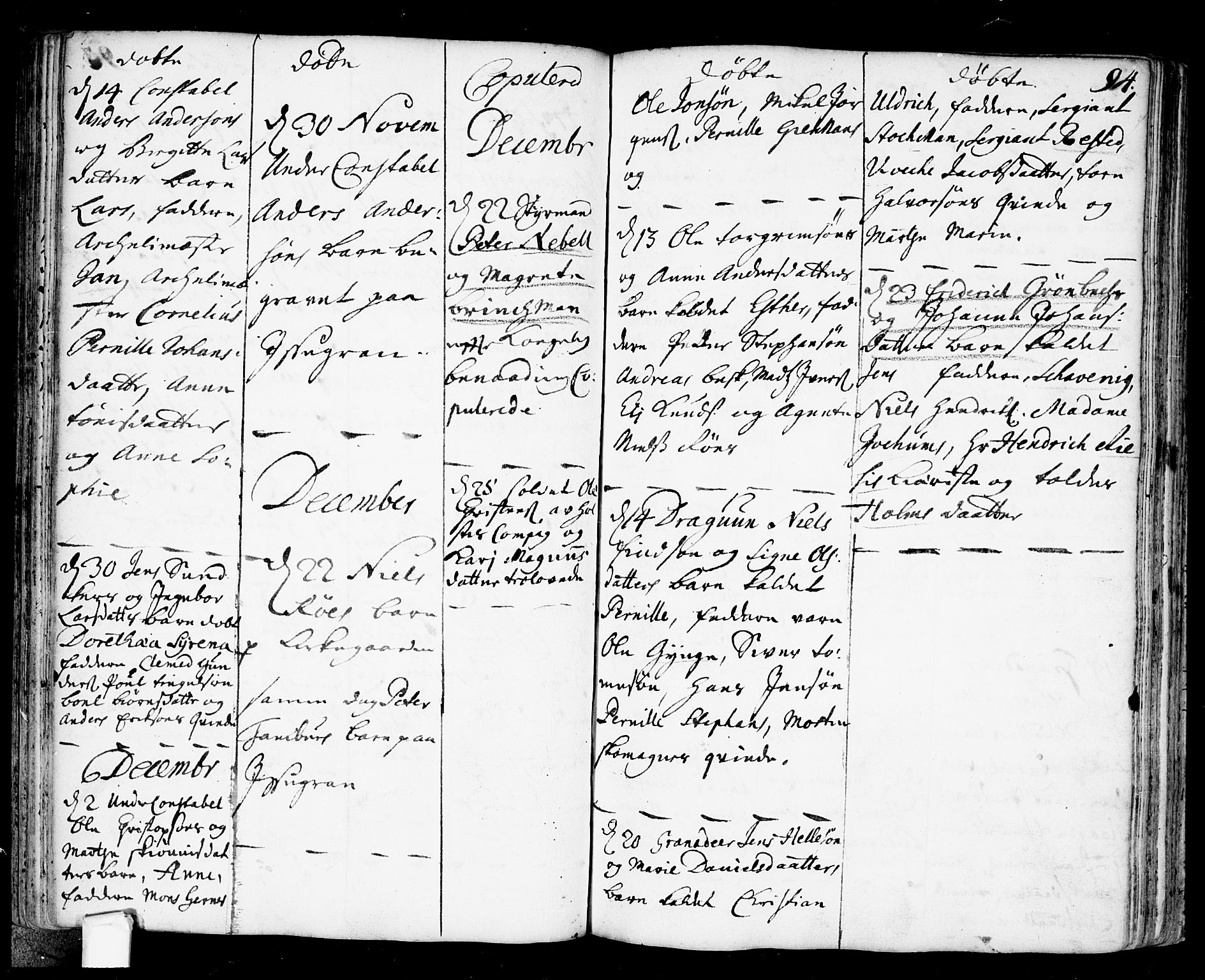 Fredrikstad prestekontor Kirkebøker, AV/SAO-A-11082/F/Fa/L0001: Parish register (official) no. 1, 1717-1731, p. 94