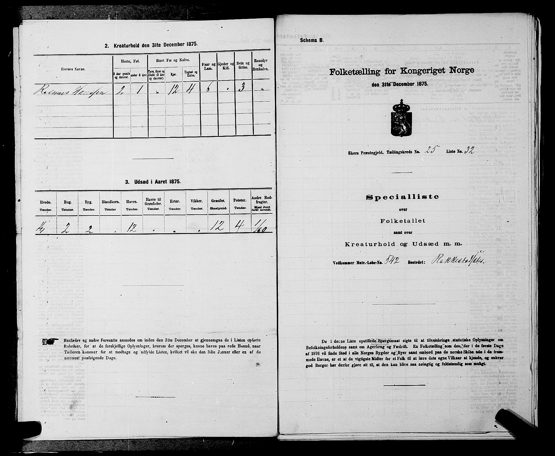 SAKO, 1875 census for 0624P Eiker, 1875, p. 4320