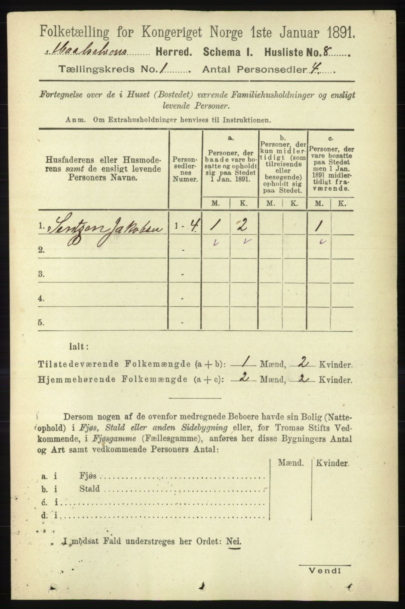 RA, 1891 census for 1924 Målselv, 1891, p. 38