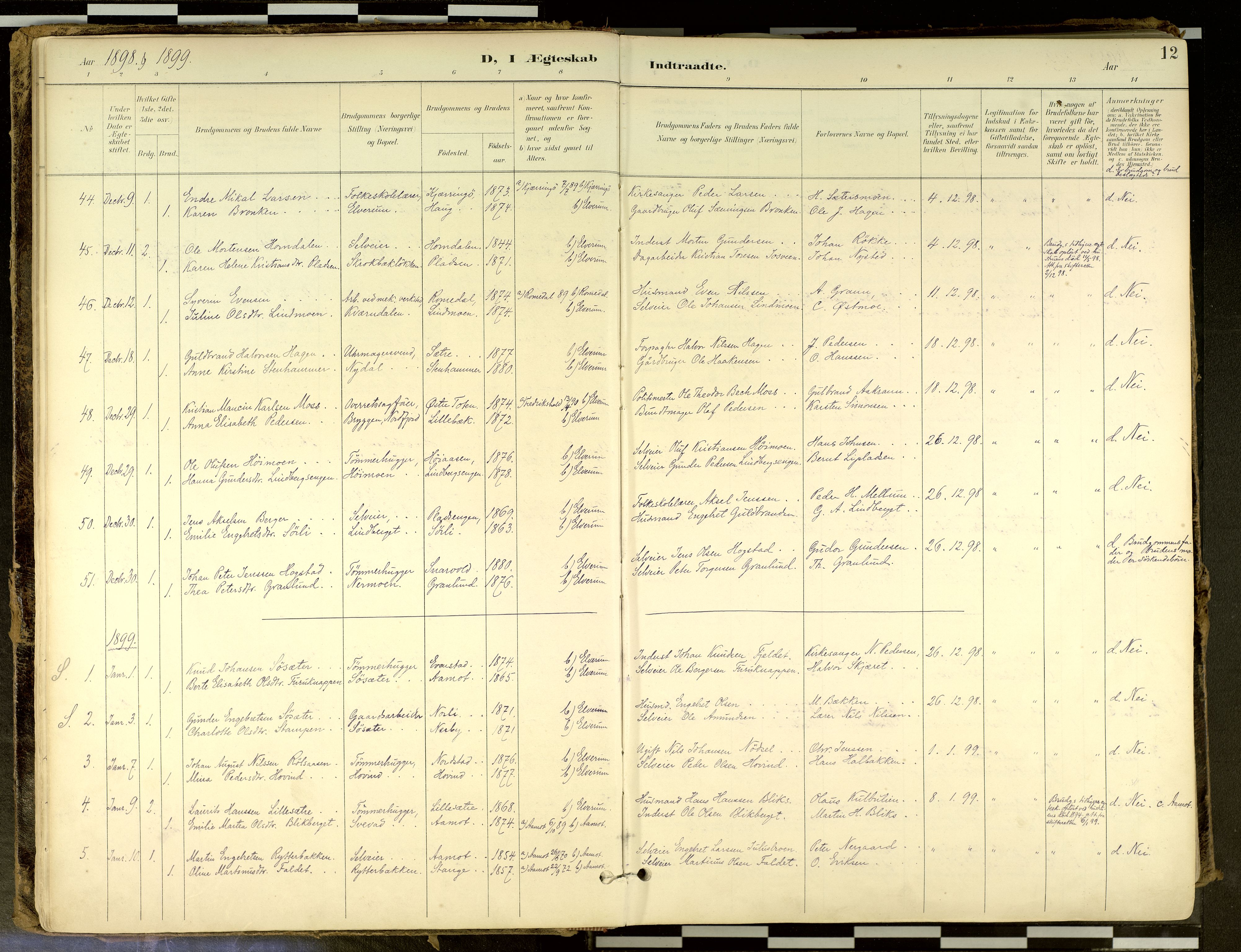 Elverum prestekontor, SAH/PREST-044/H/Ha/Haa/L0018: Parish register (official) no. 18, 1894-1914, p. 12