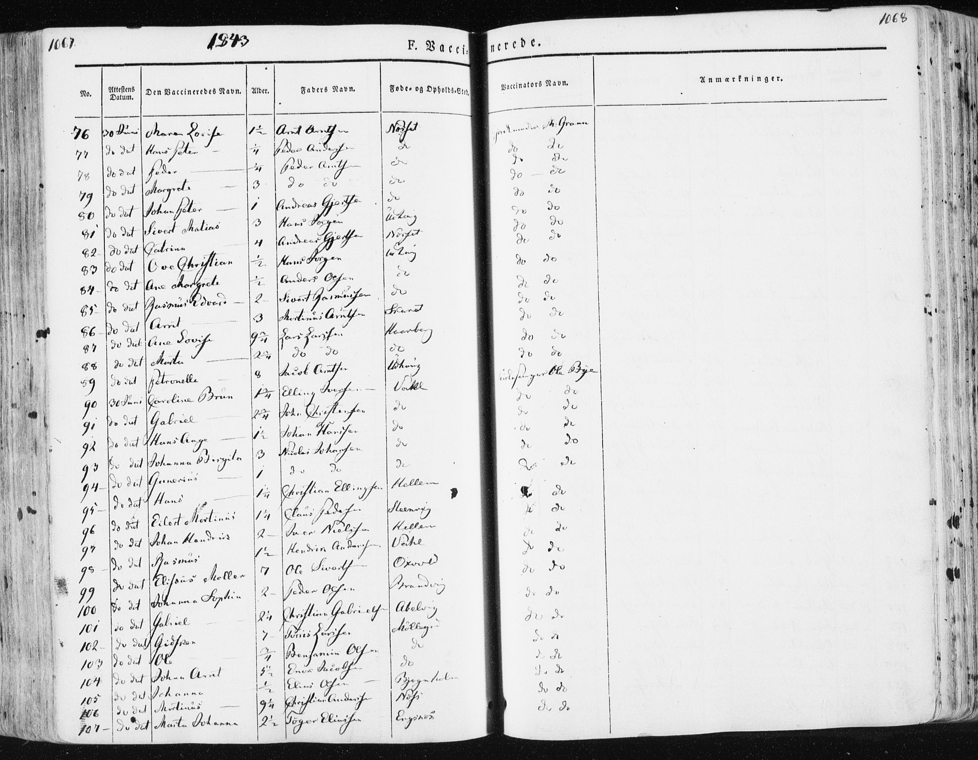 Ministerialprotokoller, klokkerbøker og fødselsregistre - Sør-Trøndelag, AV/SAT-A-1456/659/L0736: Parish register (official) no. 659A06, 1842-1856, p. 1067-1068