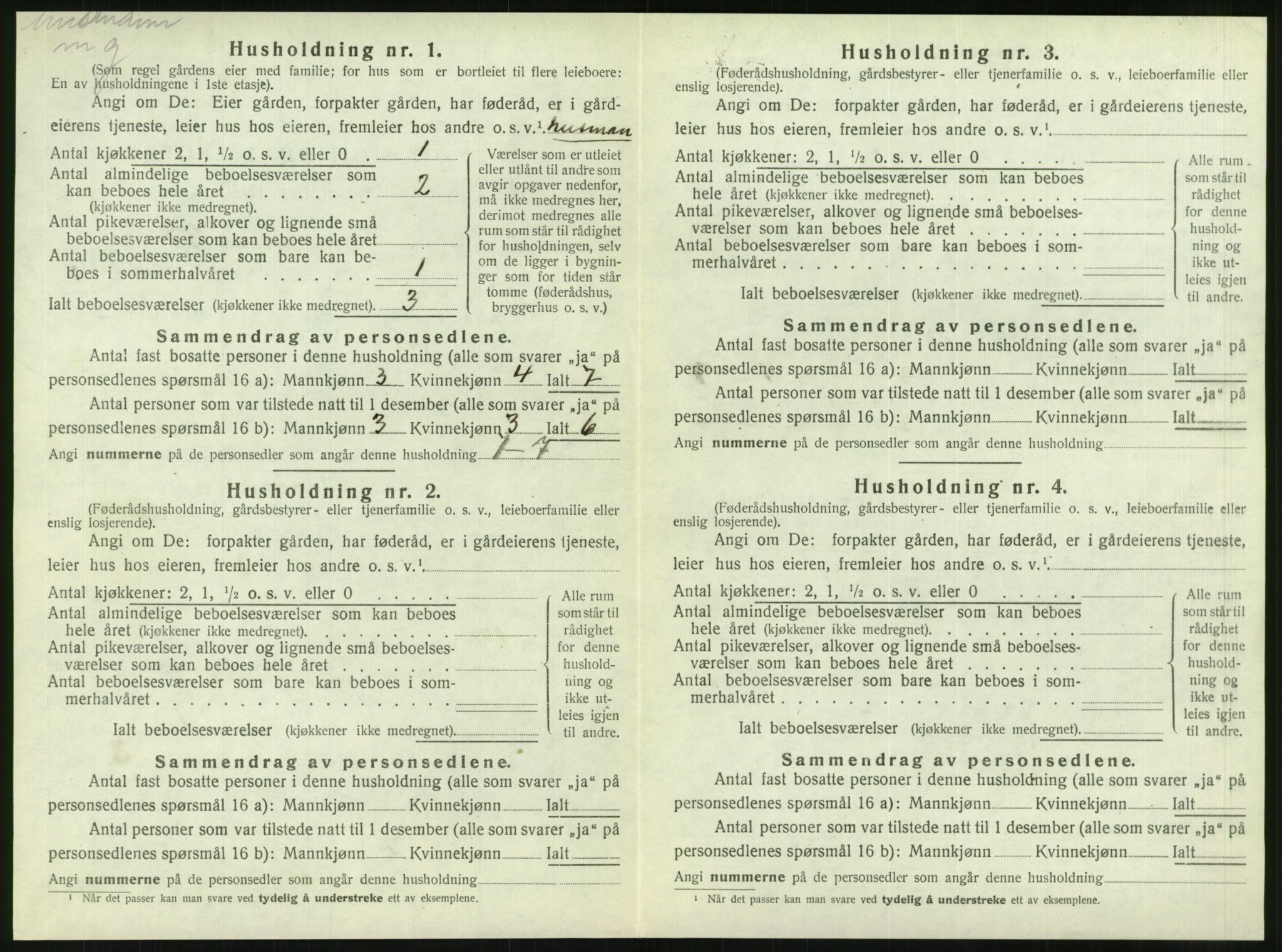 SAT, 1920 census for Brønnøy, 1920, p. 497