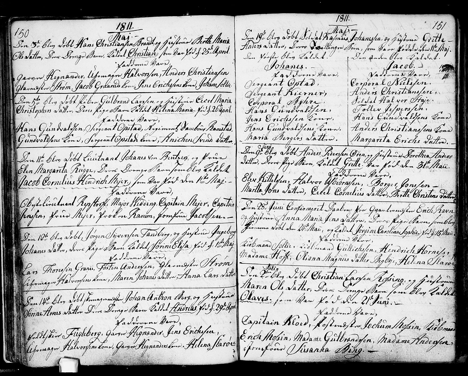 Fredrikstad prestekontor Kirkebøker, AV/SAO-A-11082/F/Fa/L0003: Parish register (official) no. 3, 1805-1816, p. 150-151