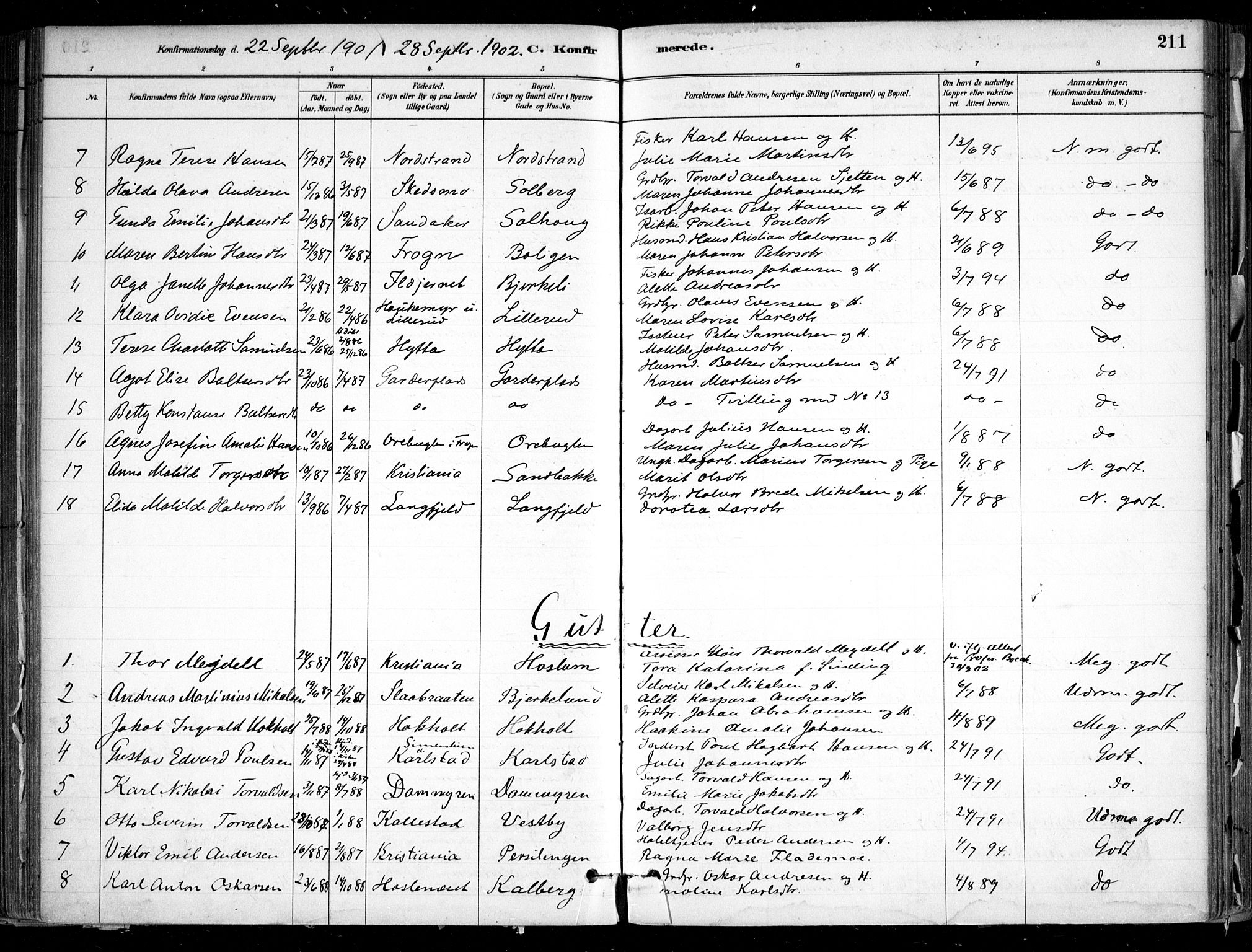 Nesodden prestekontor Kirkebøker, AV/SAO-A-10013/F/Fa/L0009: Parish register (official) no. I 9, 1880-1915, p. 211