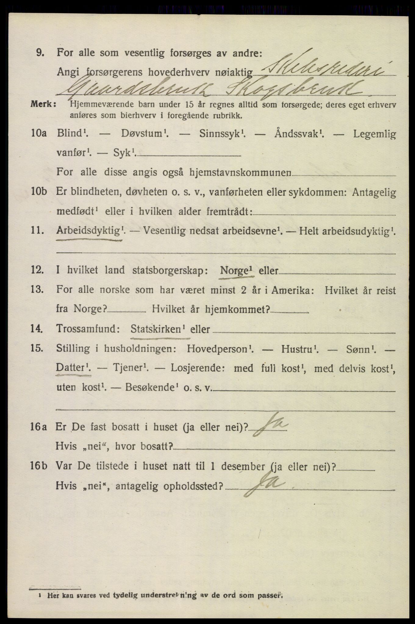 SAK, 1920 census for Dypvåg, 1920, p. 2072