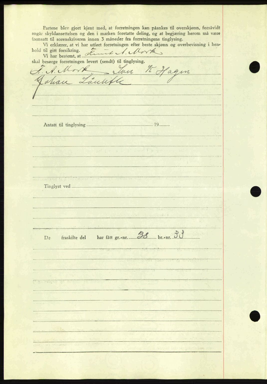 Romsdal sorenskriveri, AV/SAT-A-4149/1/2/2C: Mortgage book no. A10, 1941-1941, Diary no: : 1531/1941