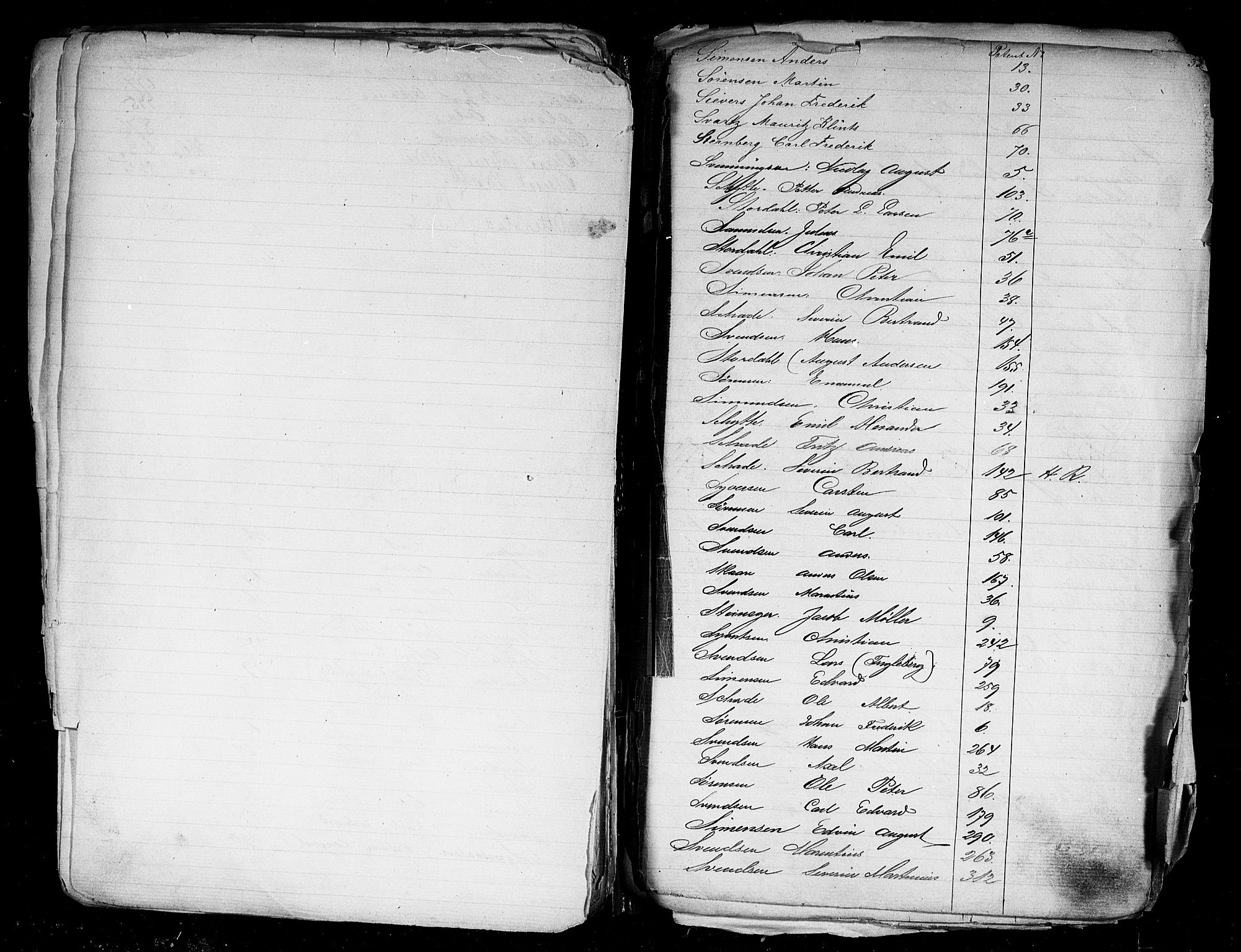 Sarpsborg mønstringskontor, AV/SAO-A-10569c/F/Fa/L0001: Register til annotasjonsrullen, 1860, p. 34