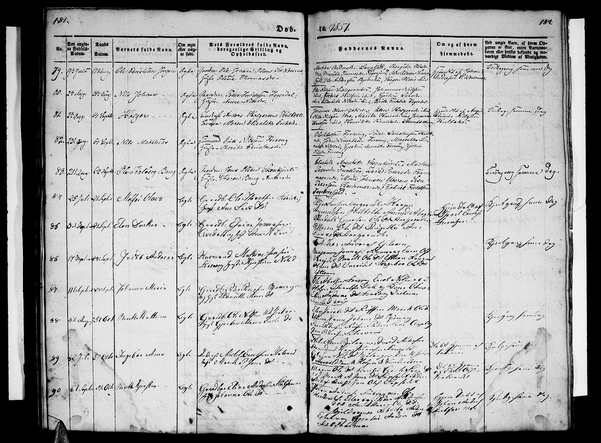 Ministerialprotokoller, klokkerbøker og fødselsregistre - Nordland, AV/SAT-A-1459/827/L0413: Parish register (copy) no. 827C02, 1842-1852, p. 181-182