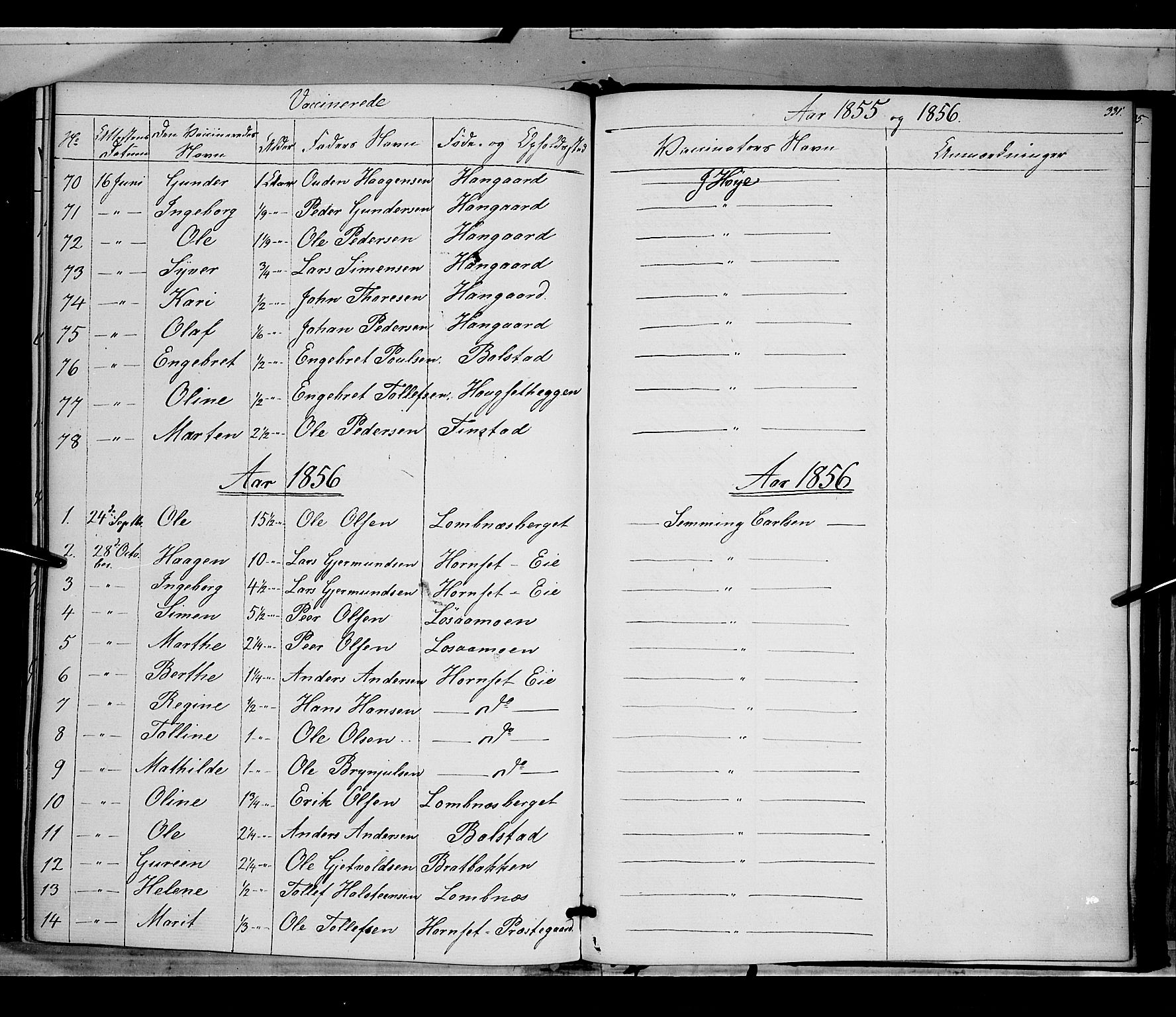 Rendalen prestekontor, SAH/PREST-054/H/Ha/Haa/L0005: Parish register (official) no. 5, 1853-1866, p. 331