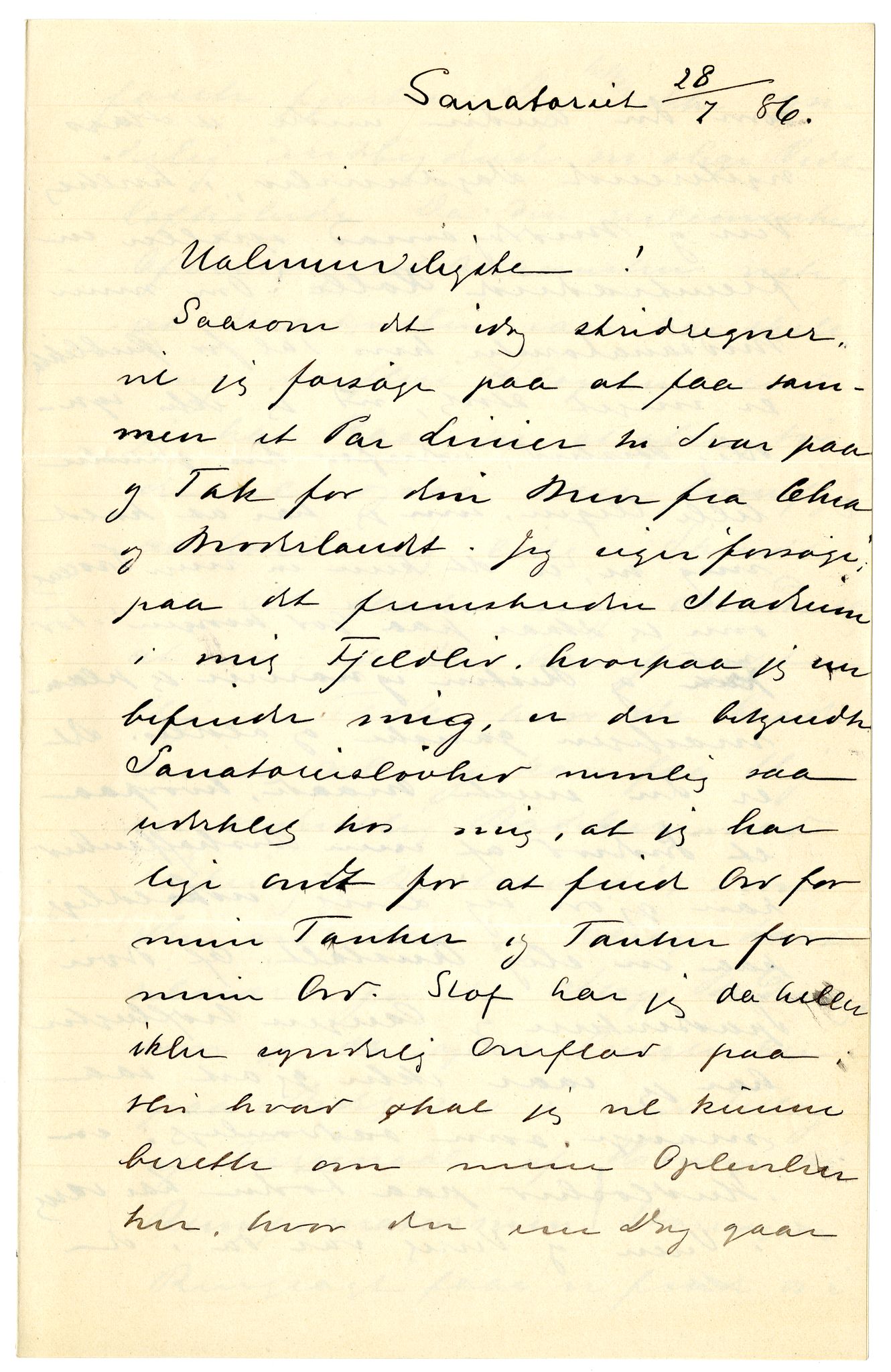 Diderik Maria Aalls brevsamling, NF/Ark-1023/F/L0001: D.M. Aalls brevsamling. A - B, 1738-1889, p. 388