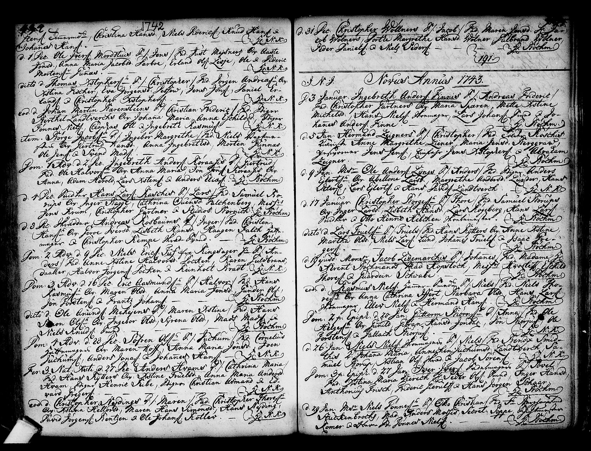 Kongsberg kirkebøker, AV/SAKO-A-22/F/Fa/L0002: Parish register (official) no. I 2, 1721-1743, p. 434-435