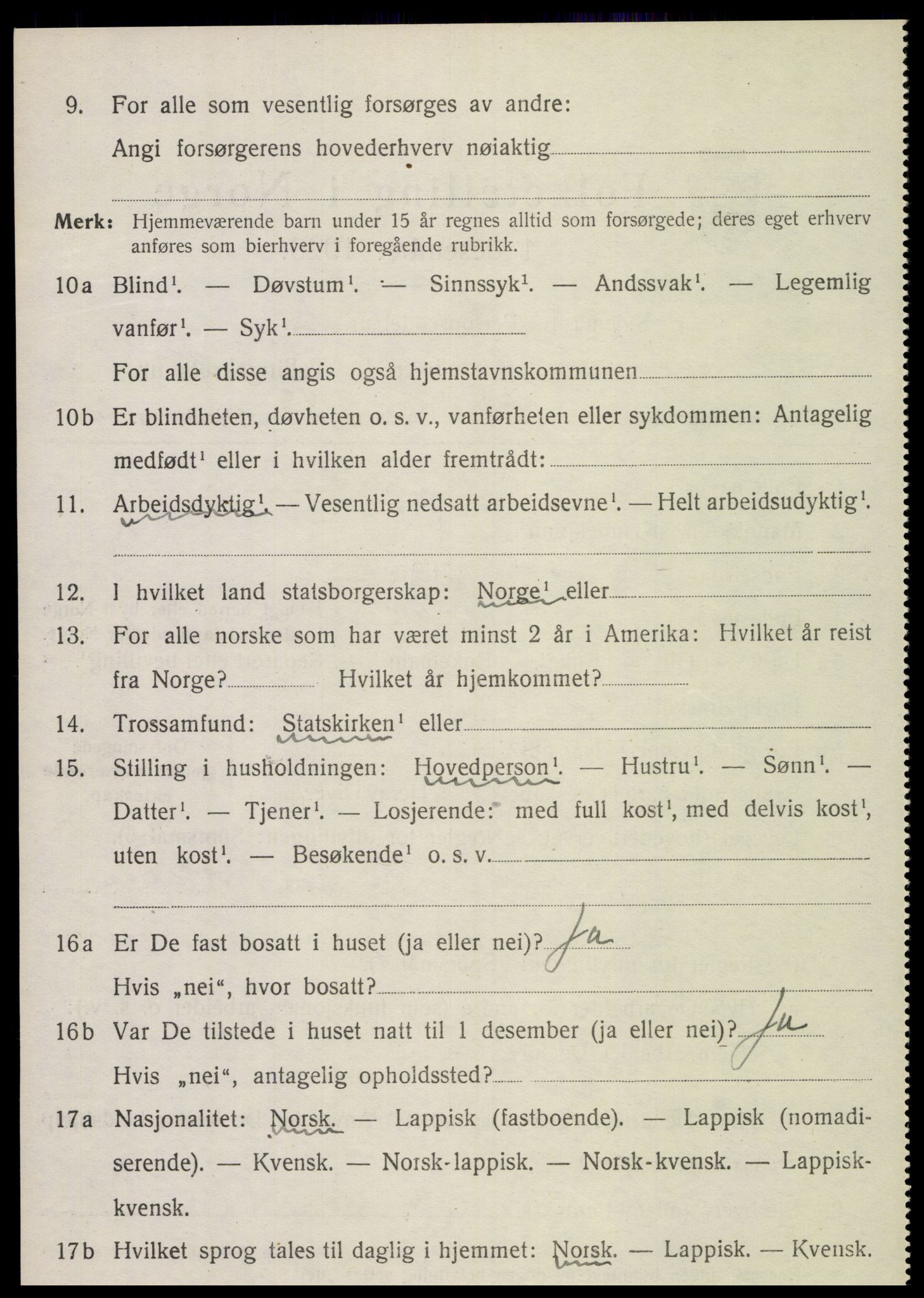 SAT, 1920 census for Sparbu, 1920, p. 4780