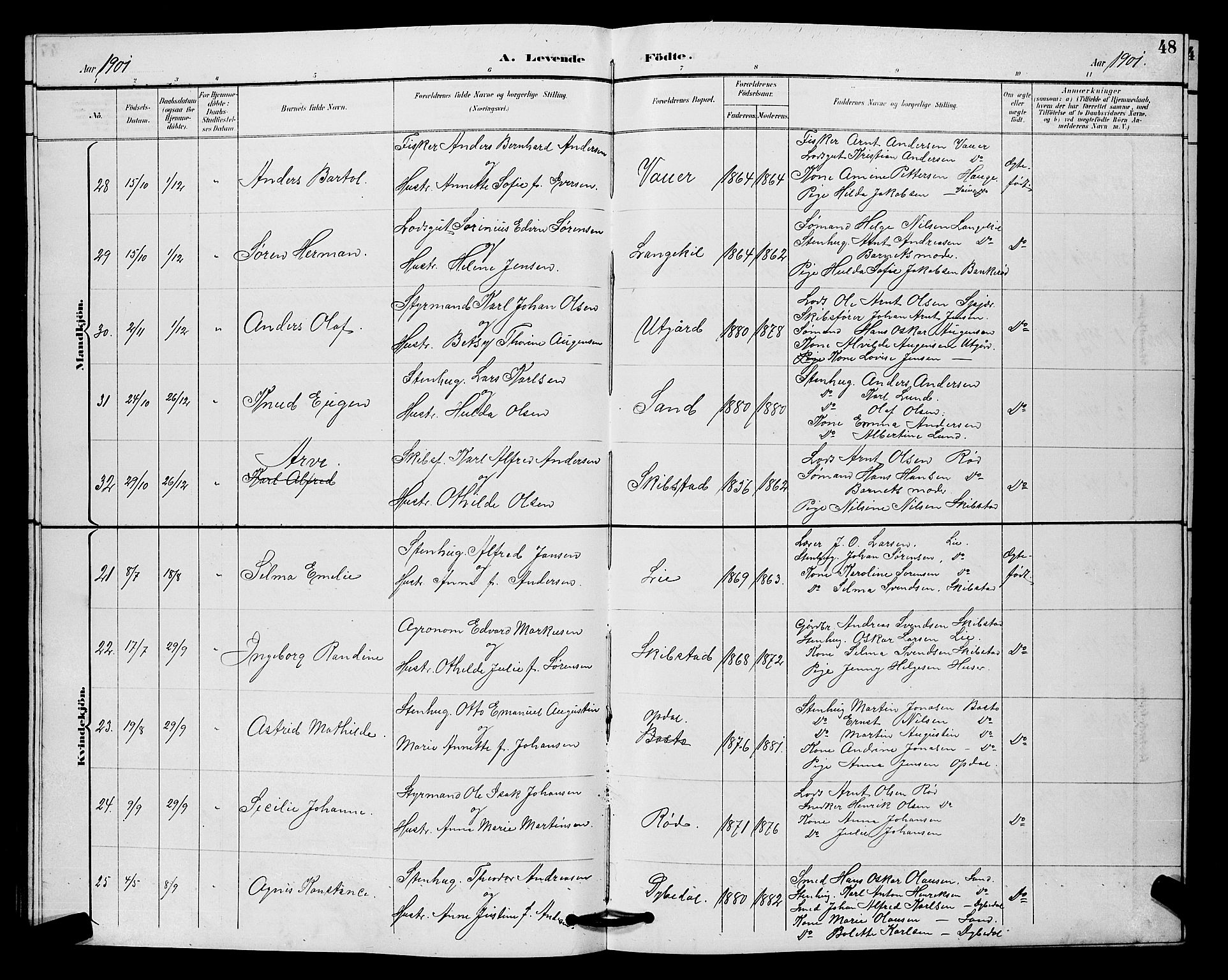 Hvaler prestekontor Kirkebøker, AV/SAO-A-2001/G/Gb/L0001: Parish register (copy) no. II 1, 1892-1904, p. 48