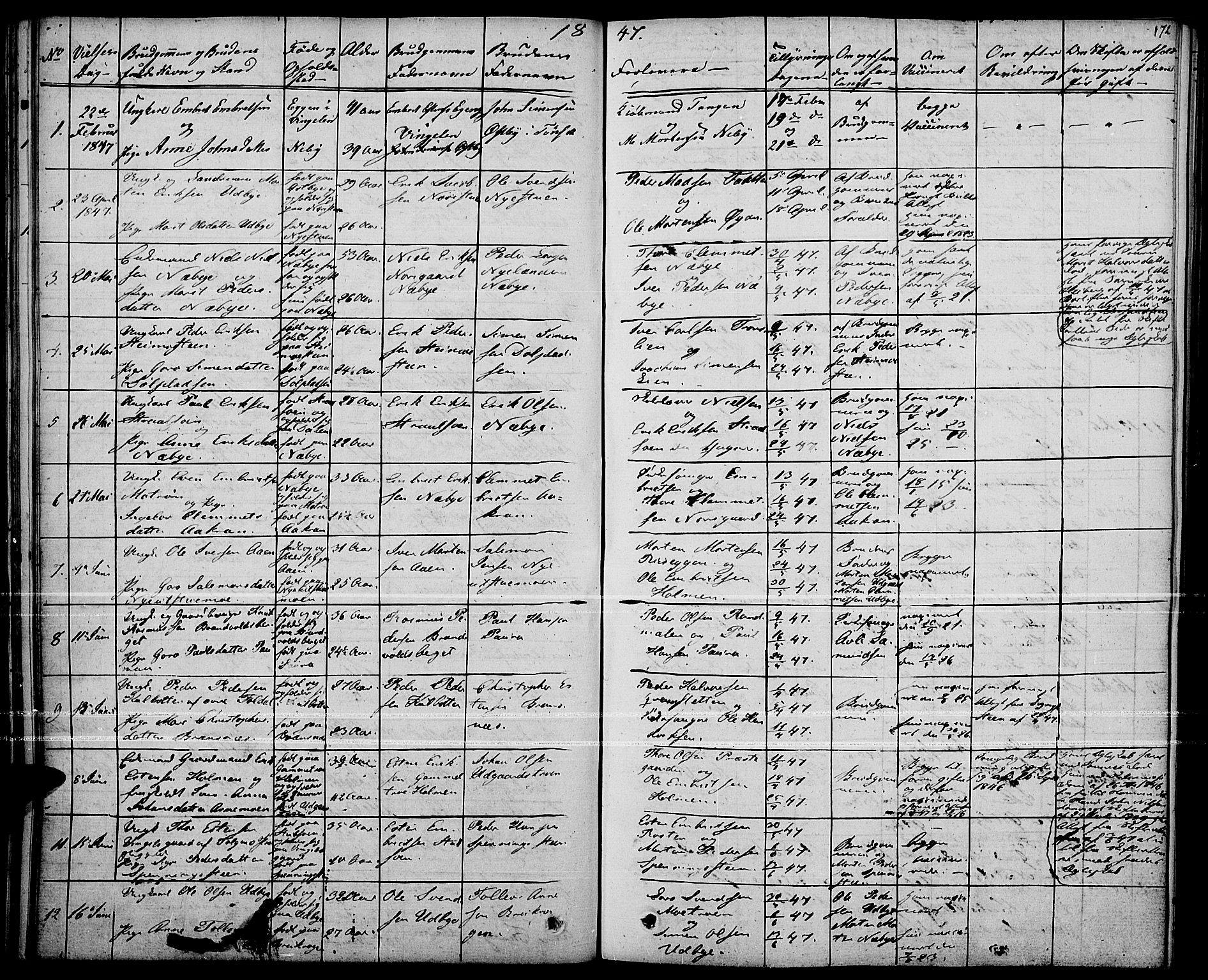 Tynset prestekontor, SAH/PREST-058/H/Ha/Haa/L0019: Parish register (official) no. 19, 1829-1847, p. 172