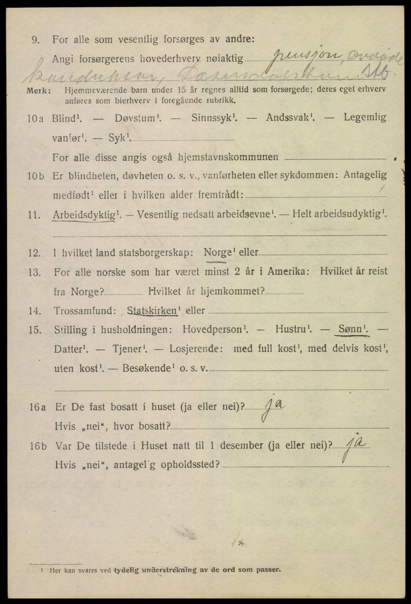 SAK, 1920 census for Kristiansand, 1920, p. 45404