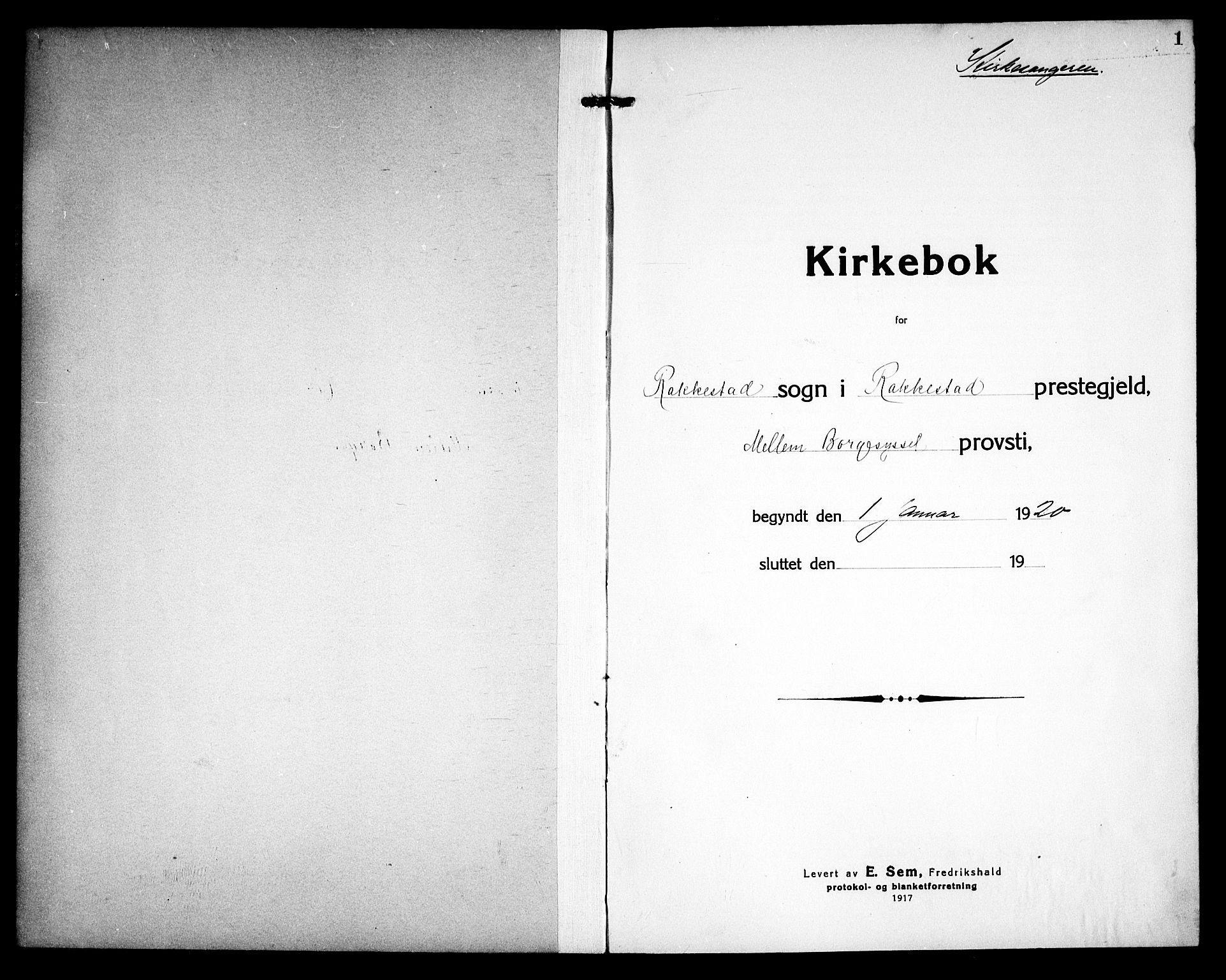 Rakkestad prestekontor Kirkebøker, AV/SAO-A-2008/G/Ga/L0002: Parish register (copy) no. I 2, 1918-1931, p. 1