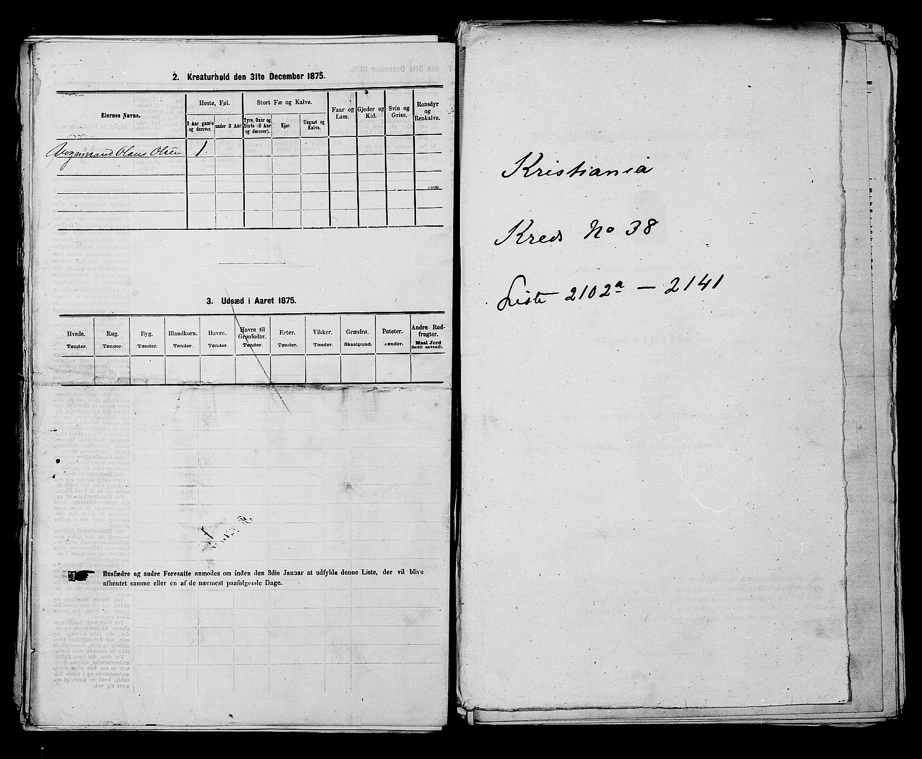 RA, 1875 census for 0301 Kristiania, 1875, p. 6016