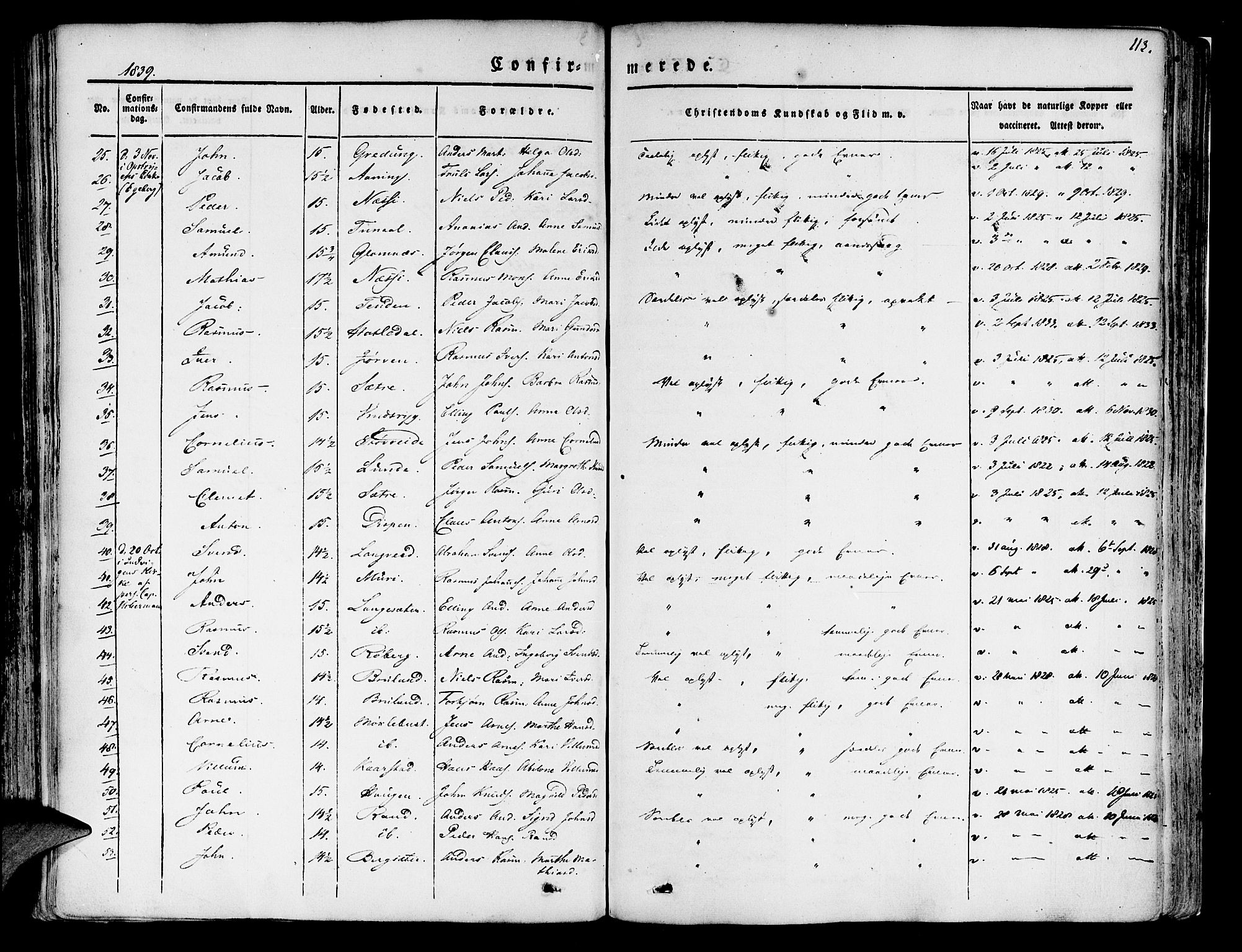 Innvik sokneprestembete, SAB/A-80501: Parish register (official) no. A 4I, 1831-1846, p. 213