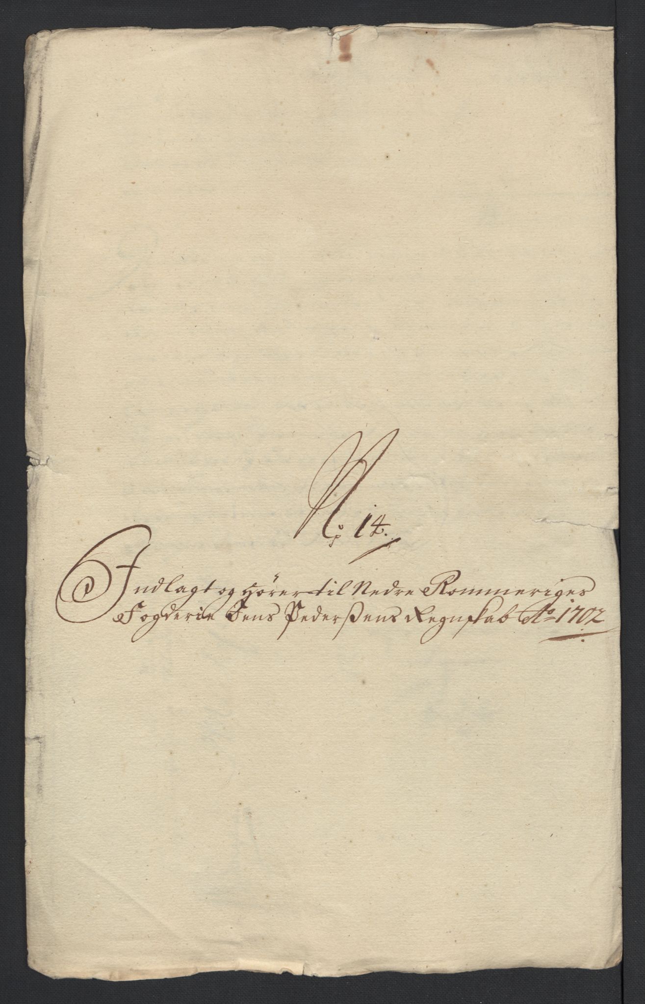 Rentekammeret inntil 1814, Reviderte regnskaper, Fogderegnskap, AV/RA-EA-4092/R11/L0585: Fogderegnskap Nedre Romerike, 1702, p. 249