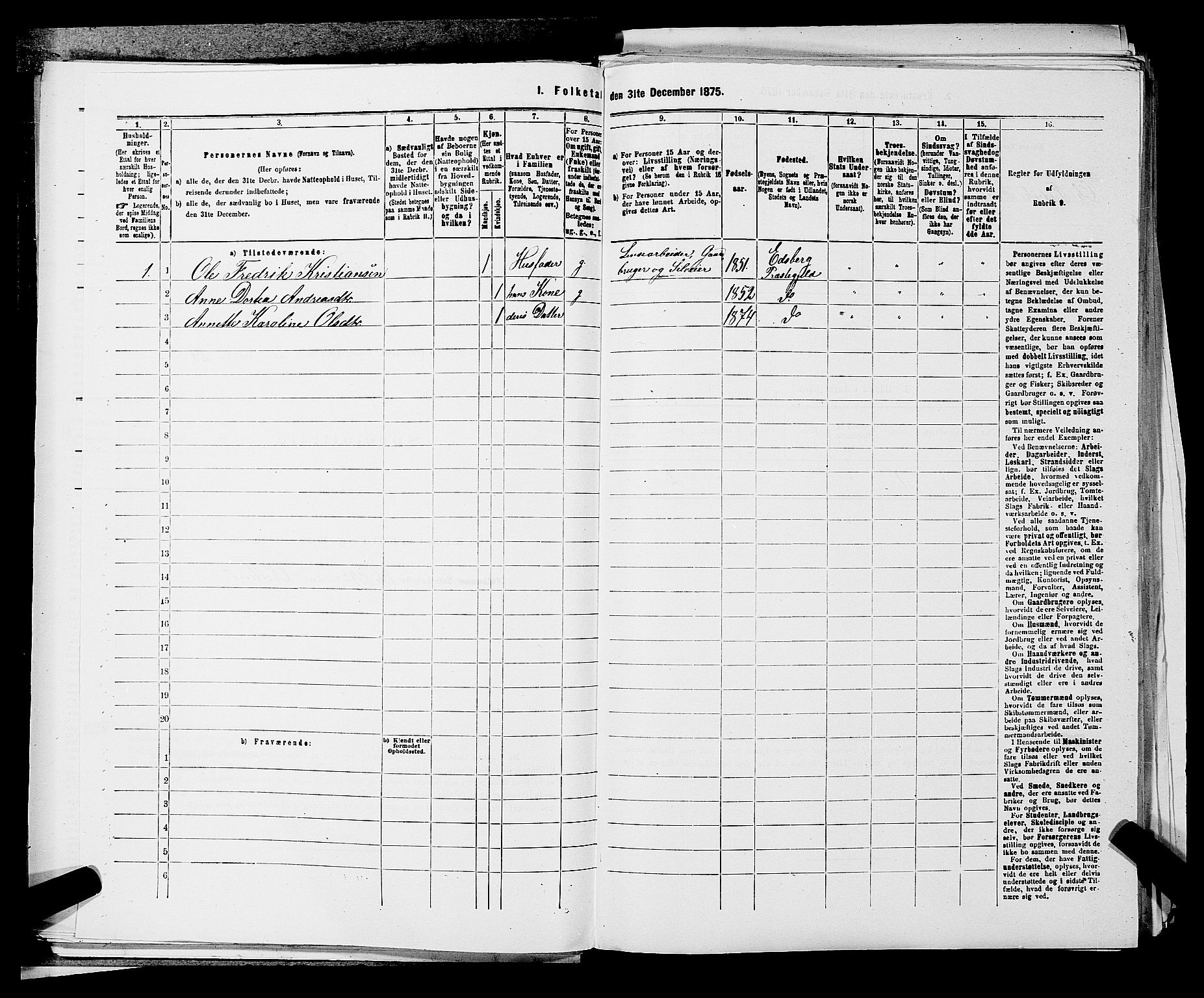 RA, 1875 census for 0127P Skiptvet, 1875, p. 260