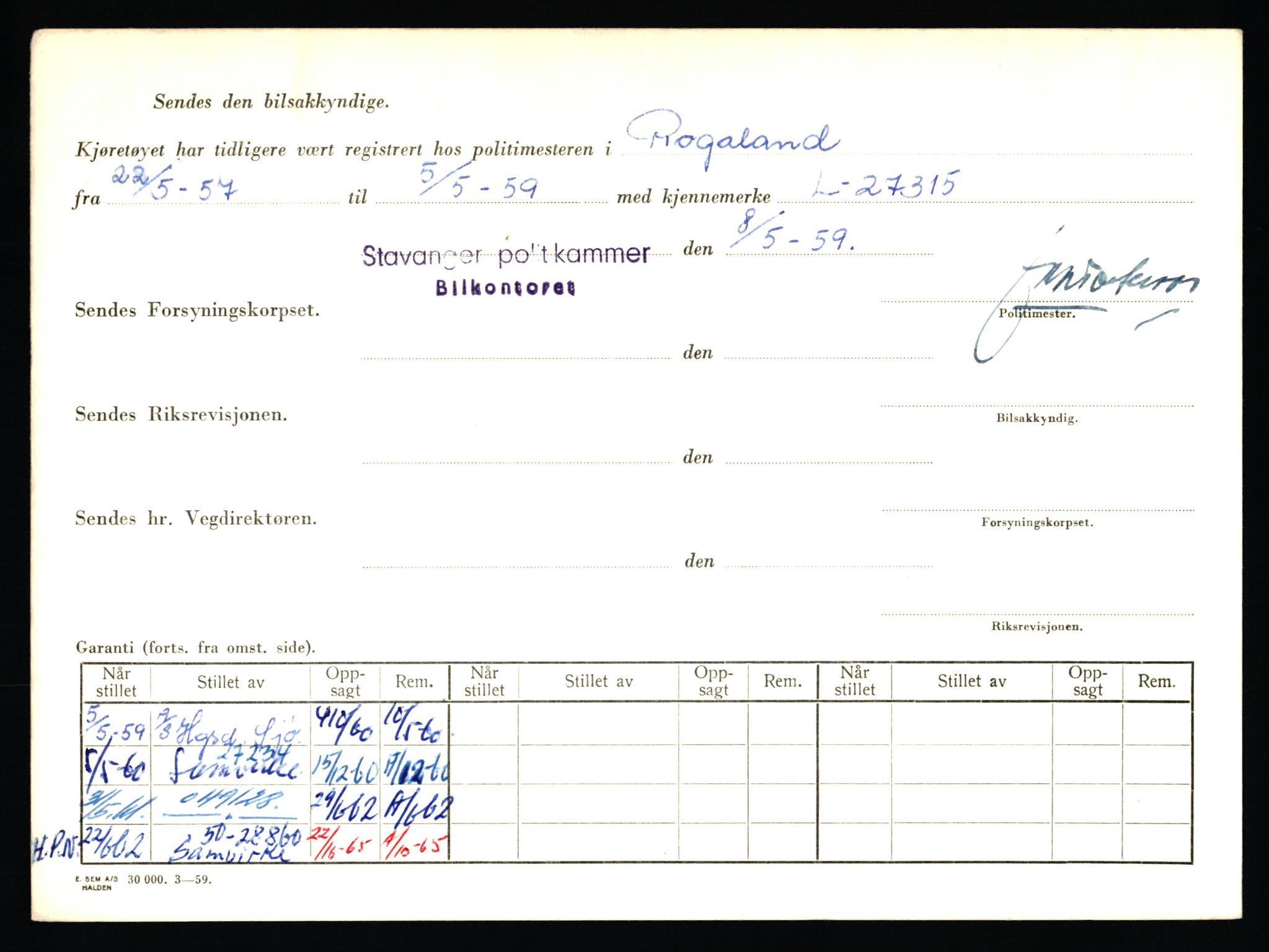 Stavanger trafikkstasjon, AV/SAST-A-101942/0/F/L0006: L-1700 - L-2149, 1930-1971, p. 116