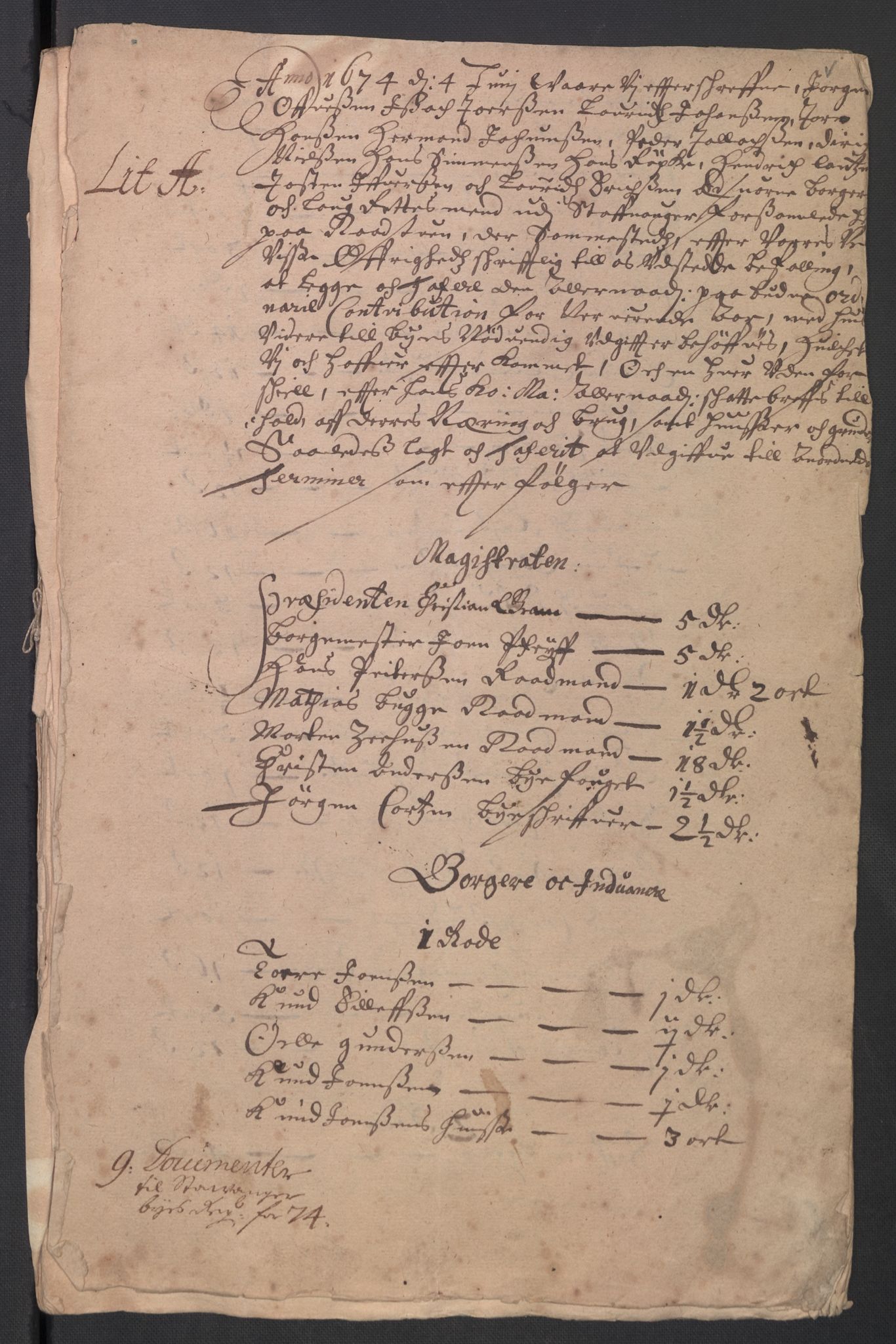 Rentekammeret inntil 1814, Reviderte regnskaper, Byregnskaper, RA/EA-4066/R/Ro/L0300: [O3] Kontribusjonsregnskap, 1661-1678, p. 151