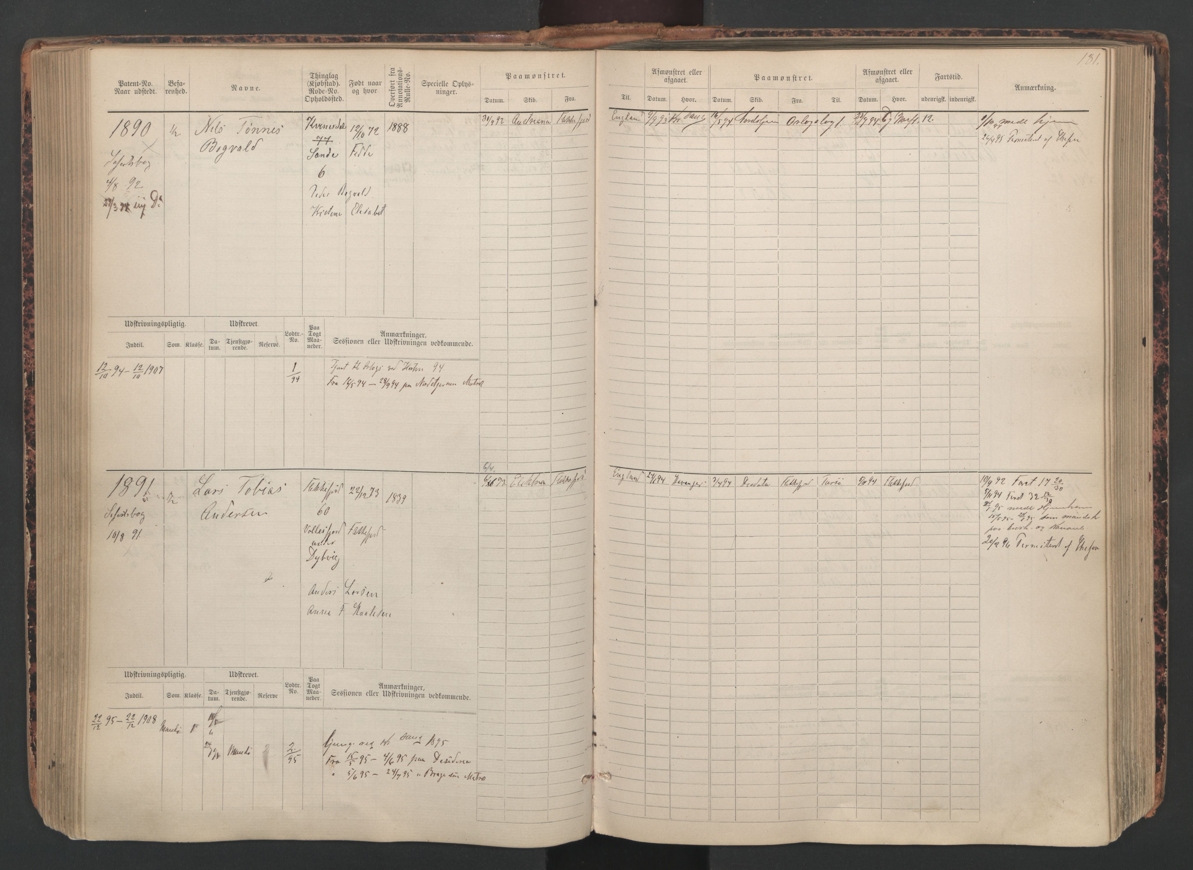 Flekkefjord mønstringskrets, SAK/2031-0018/F/Fb/L0010: Hovedrulle nr 1534-2329, Æ-7, 1884-1948, p. 183