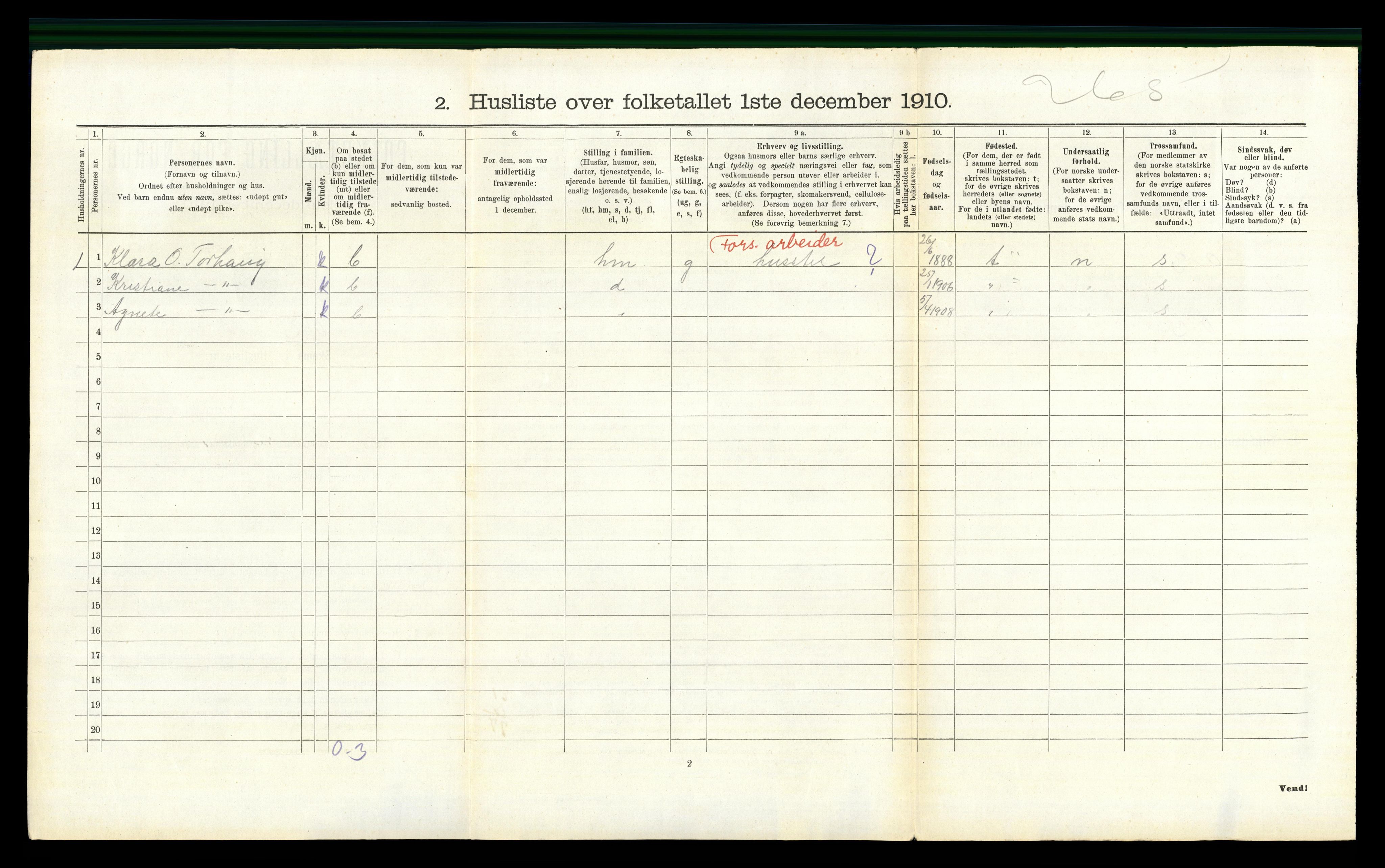 RA, 1910 census for Nordre Land, 1910, p. 166