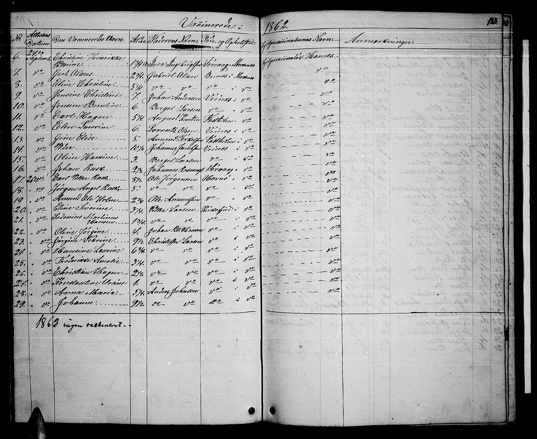 Ministerialprotokoller, klokkerbøker og fødselsregistre - Nordland, SAT/A-1459/886/L1224: Parish register (copy) no. 886C01, 1843-1873, p. 188