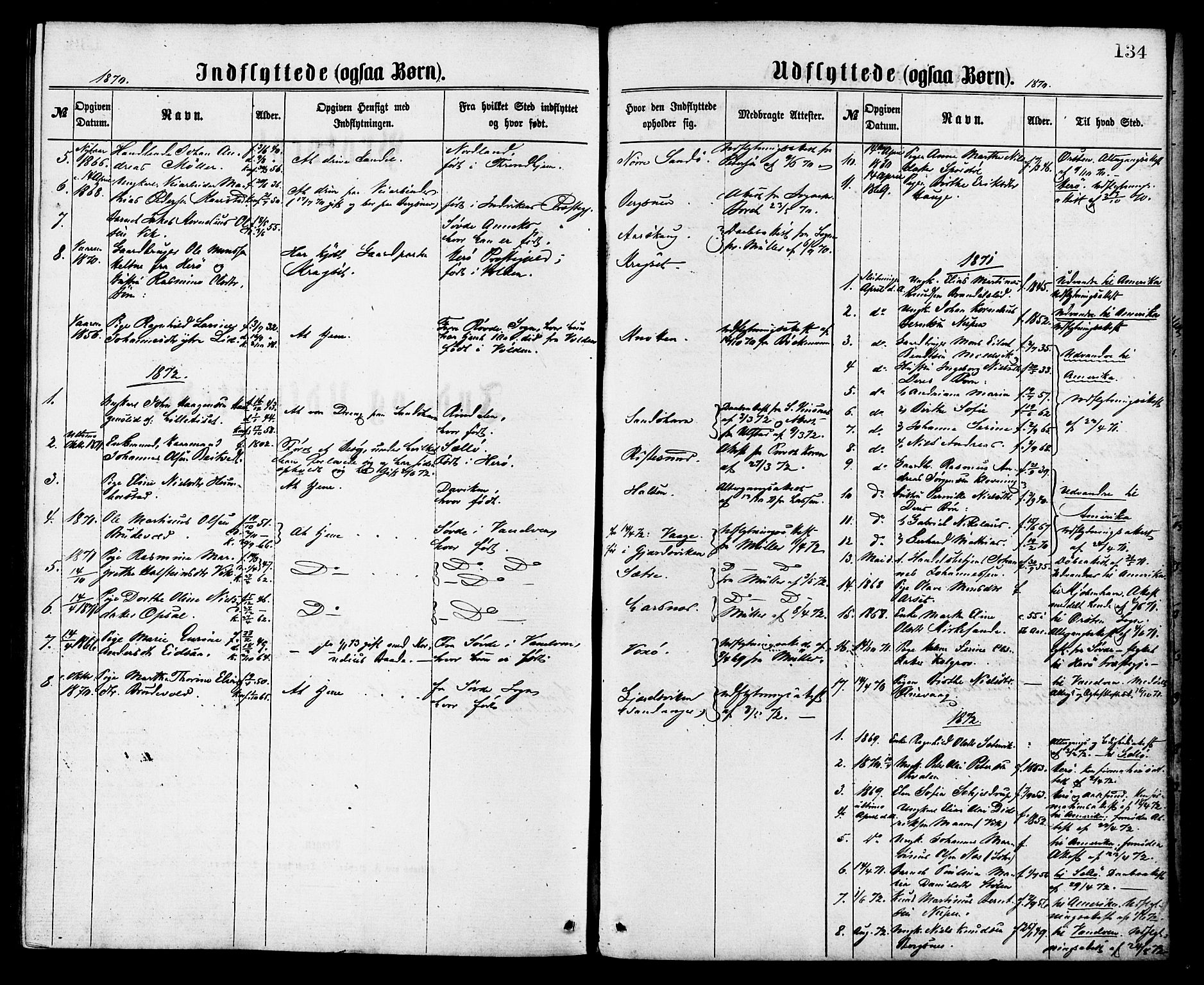 Ministerialprotokoller, klokkerbøker og fødselsregistre - Møre og Romsdal, AV/SAT-A-1454/503/L0035: Parish register (official) no. 503A03, 1865-1884, p. 134