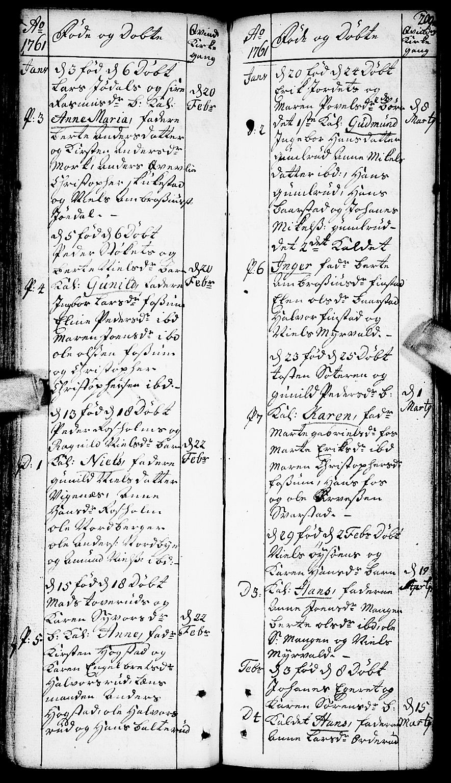 Aurskog prestekontor Kirkebøker, SAO/A-10304a/F/Fa/L0002: Parish register (official) no. I 2, 1735-1766, p. 209