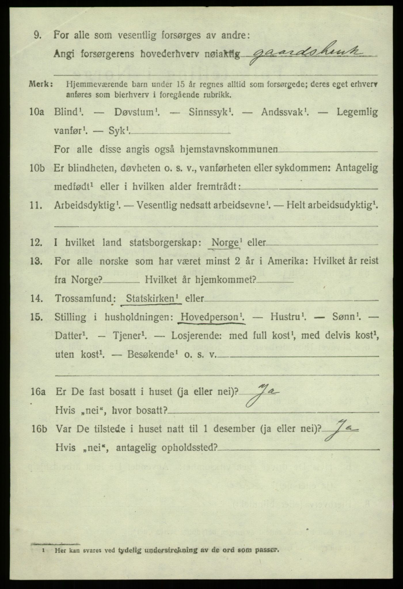 SAB, 1920 census for Alversund, 1920, p. 7663