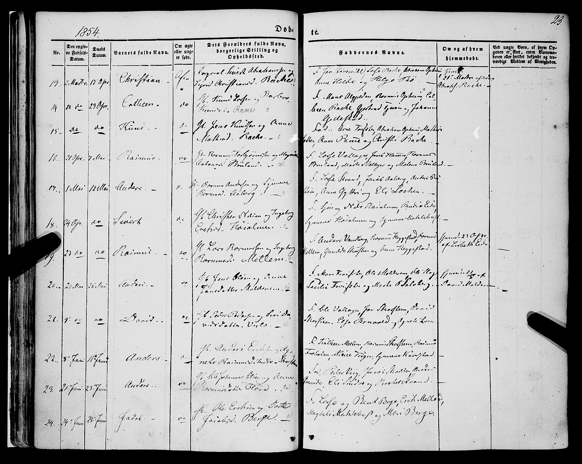 Innvik sokneprestembete, AV/SAB-A-80501: Parish register (official) no. A 5, 1847-1865, p. 23