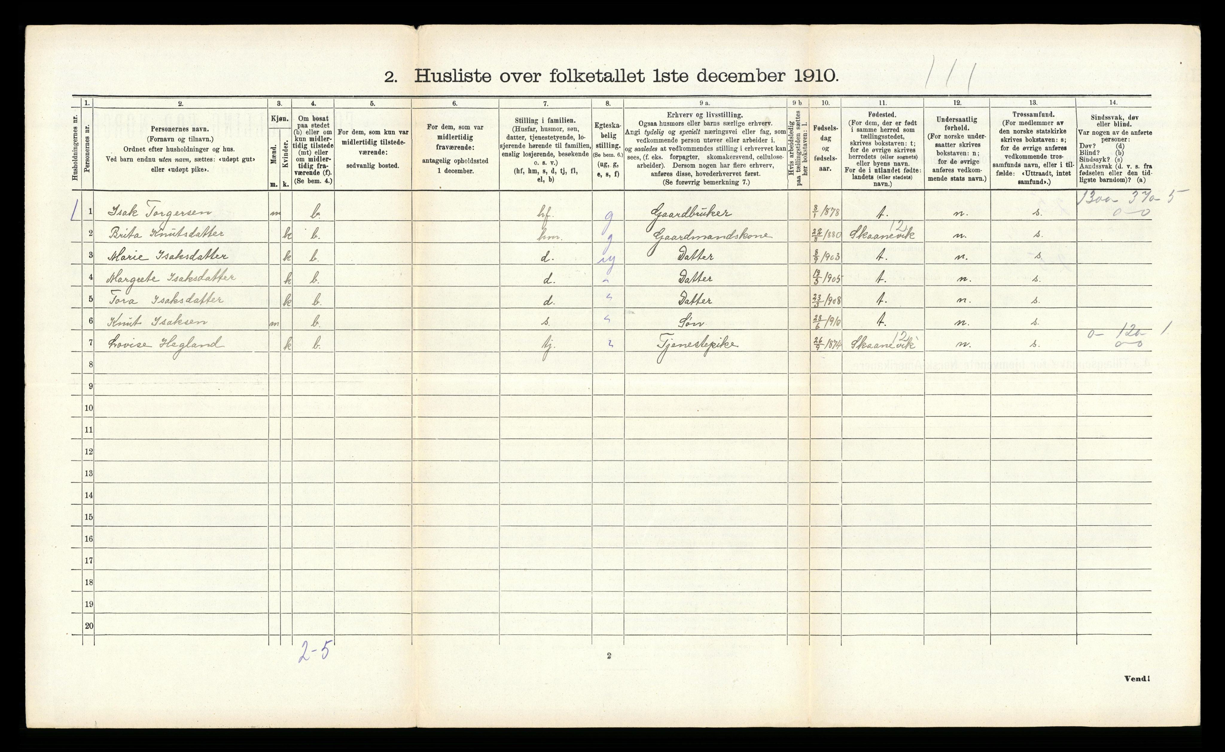 RA, 1910 census for Kvinnherad, 1910, p. 1400