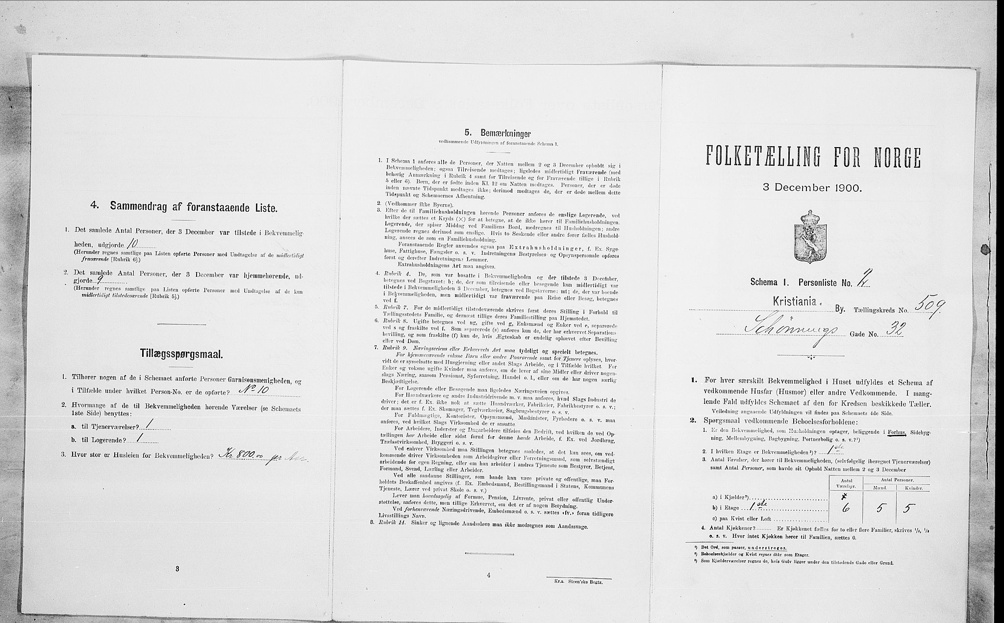 SAO, 1900 census for Kristiania, 1900, p. 83342