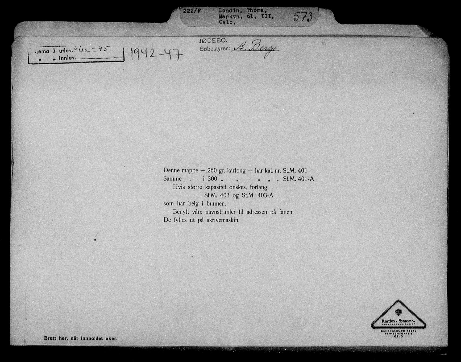 Justisdepartementet, Tilbakeføringskontoret for inndratte formuer, RA/S-1564/H/Hc/Hcc/L0960: --, 1945-1947, p. 206