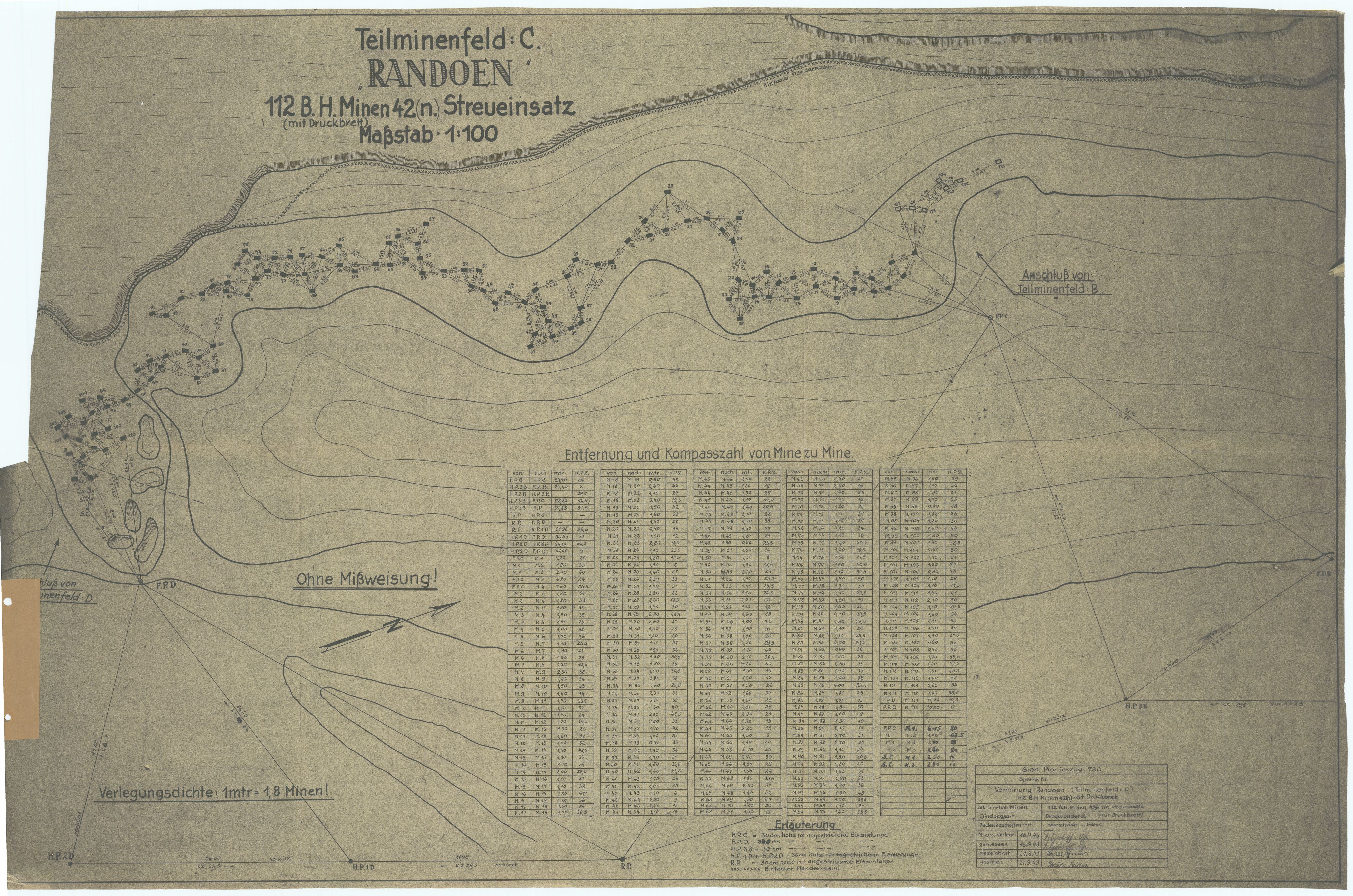 Forsvaret, Sørlandet sjøforsvarsdistrikt, RA/RAFA-3266/F/Fb/Fbf/L0323: Tyske landminefelter, 1945, p. 160