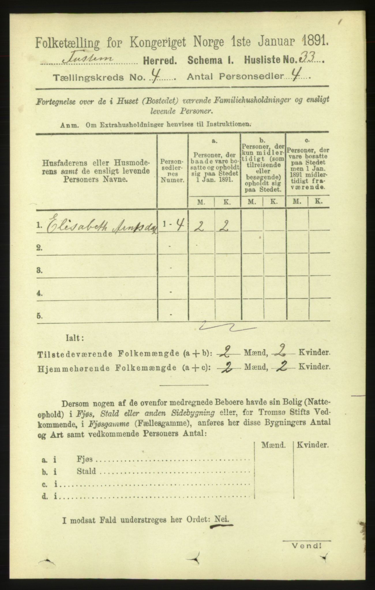 RA, 1891 census for 1572 Tustna, 1891, p. 1379