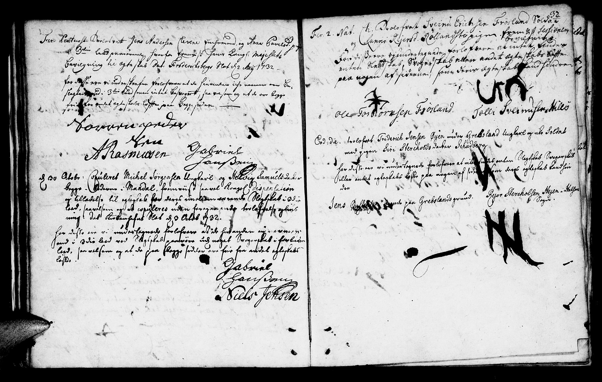 Mandal sokneprestkontor, AV/SAK-1111-0030/F/Fa/Faa/L0002: Parish register (official) no. A 2, 1720-1754, p. 32