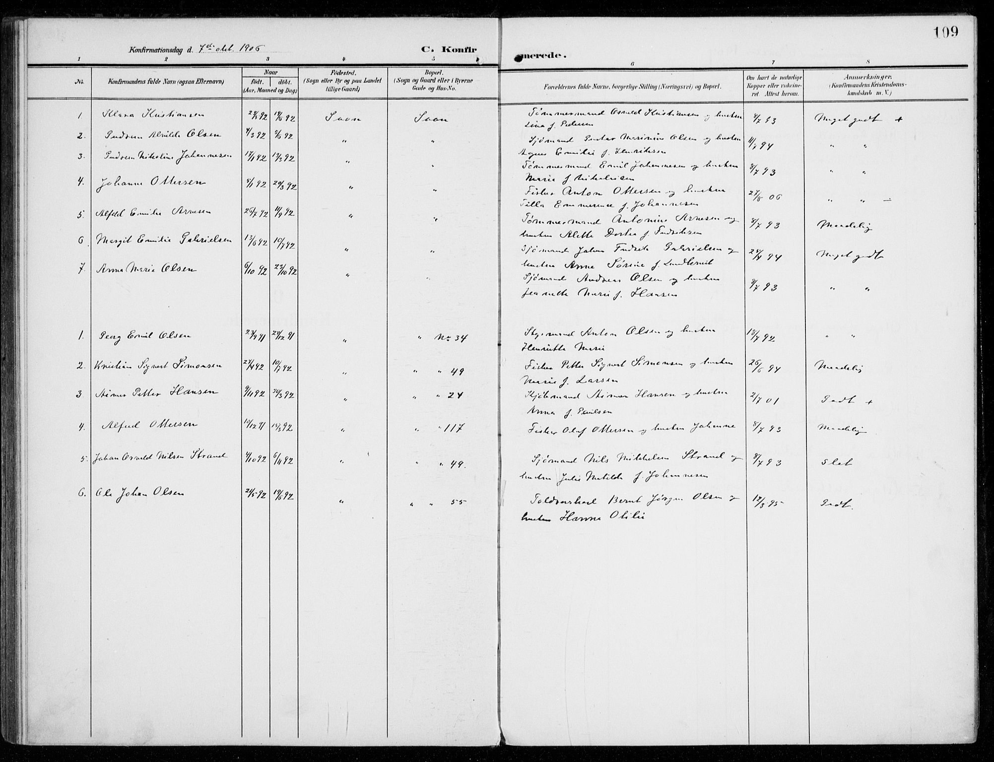 Vestby prestekontor Kirkebøker, SAO/A-10893/F/Fc/L0002: Parish register (official) no. III 2, 1906-1940, p. 109