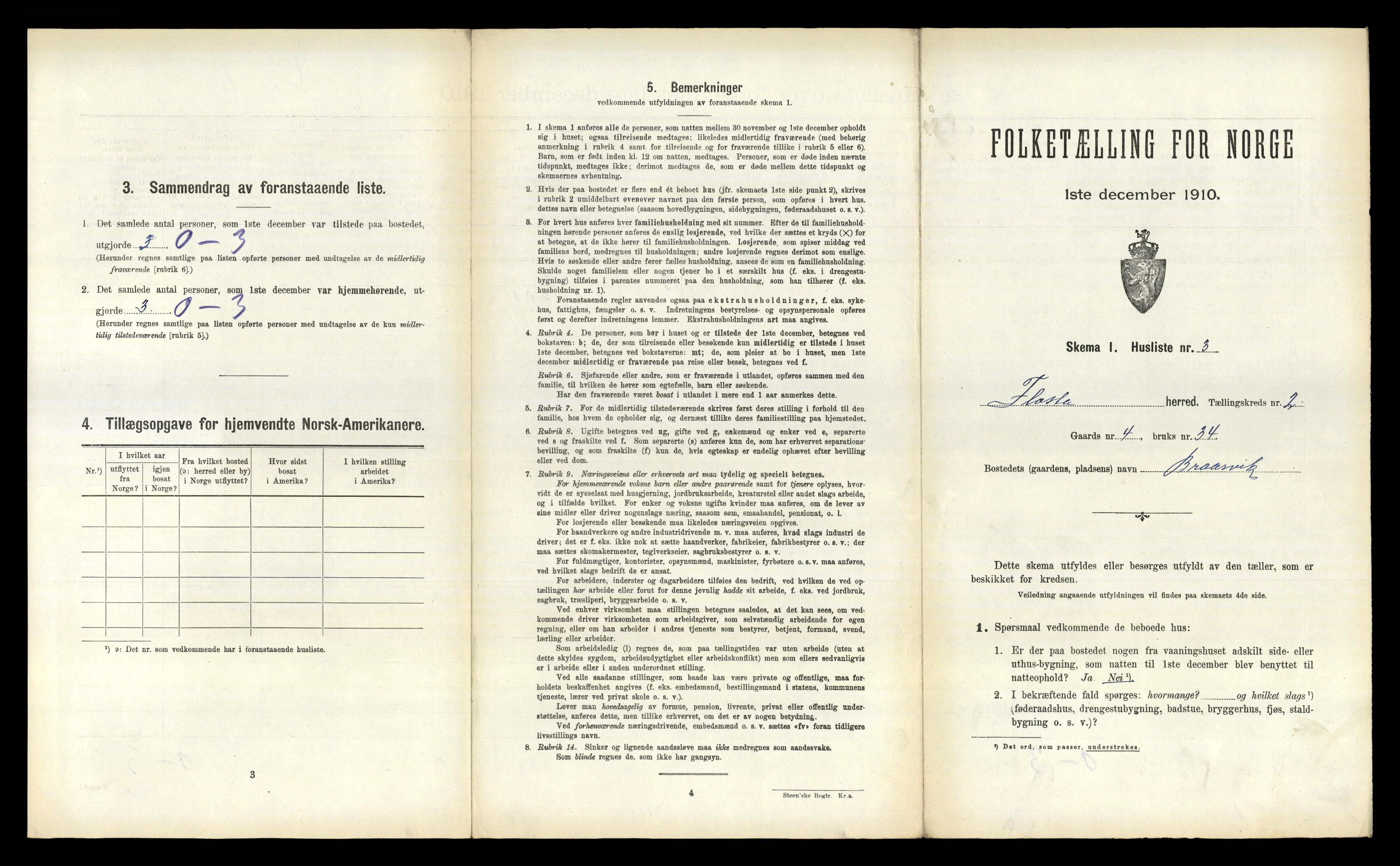 RA, 1910 census for Flosta, 1910, p. 319