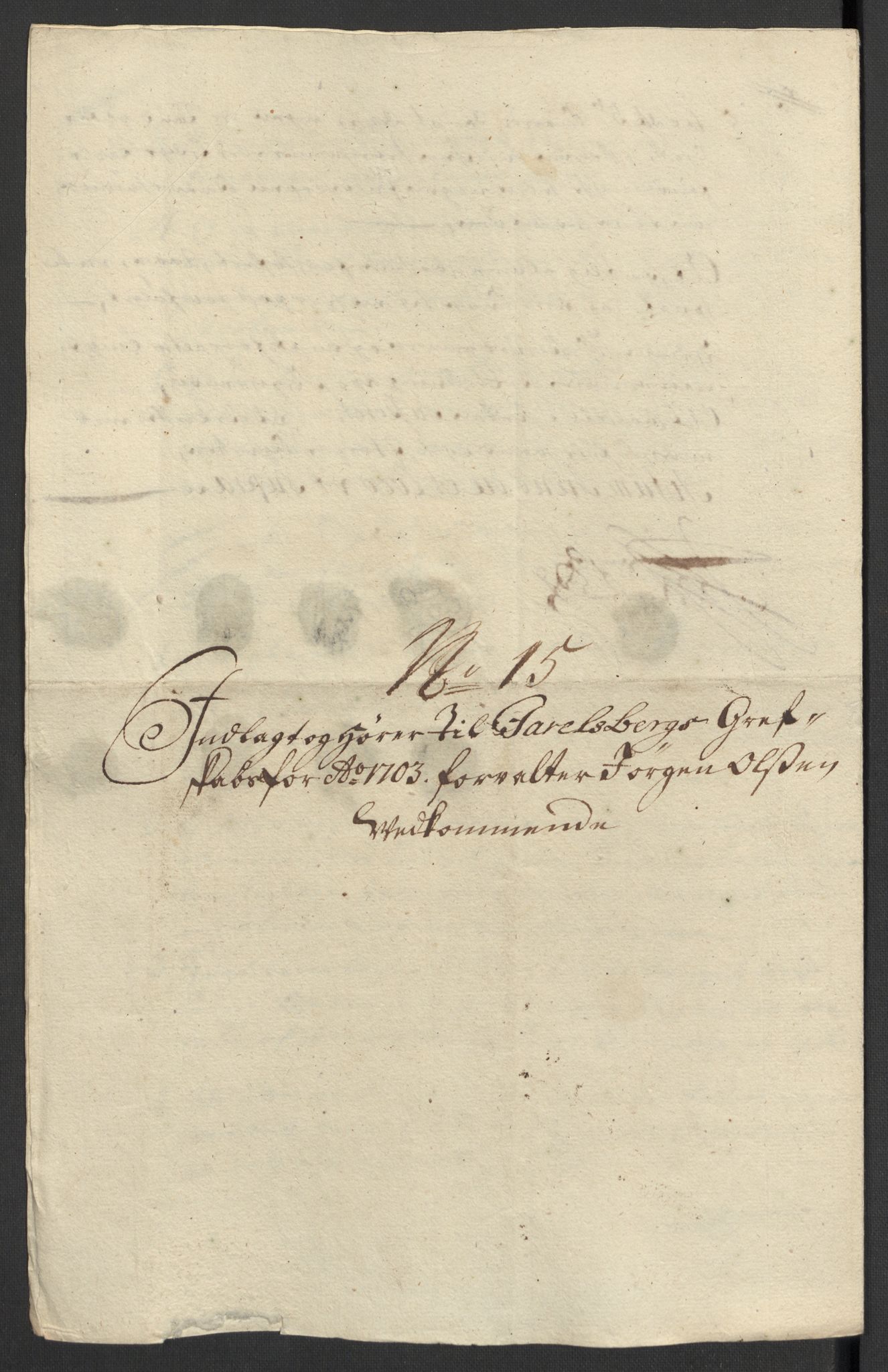 Rentekammeret inntil 1814, Reviderte regnskaper, Fogderegnskap, RA/EA-4092/R32/L1871: Fogderegnskap Jarlsberg grevskap, 1703-1705, p. 55