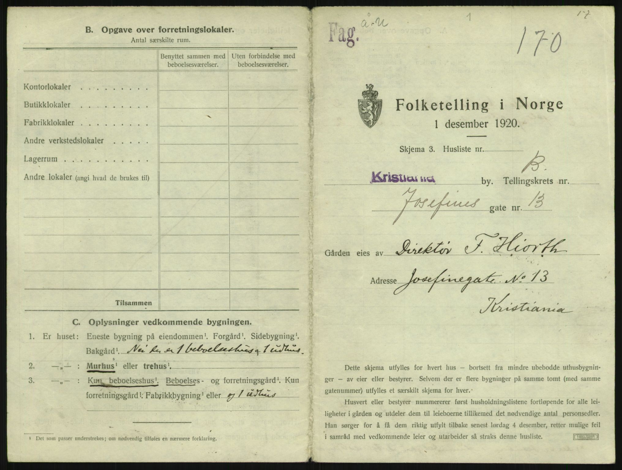 SAO, 1920 census for Kristiania, 1920, p. 48602