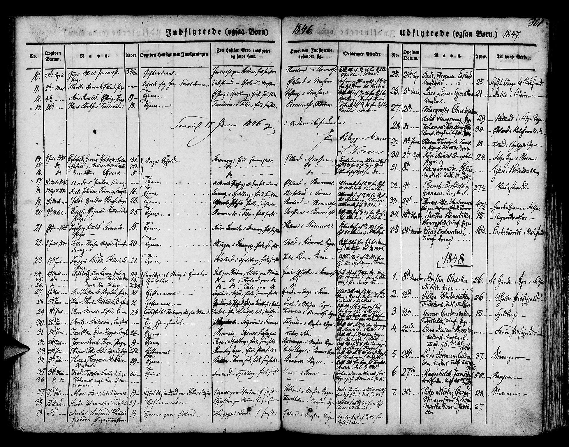 Finnås sokneprestembete, SAB/A-99925/H/Ha/Haa/Haaa/L0006: Parish register (official) no. A 6, 1836-1850, p. 361