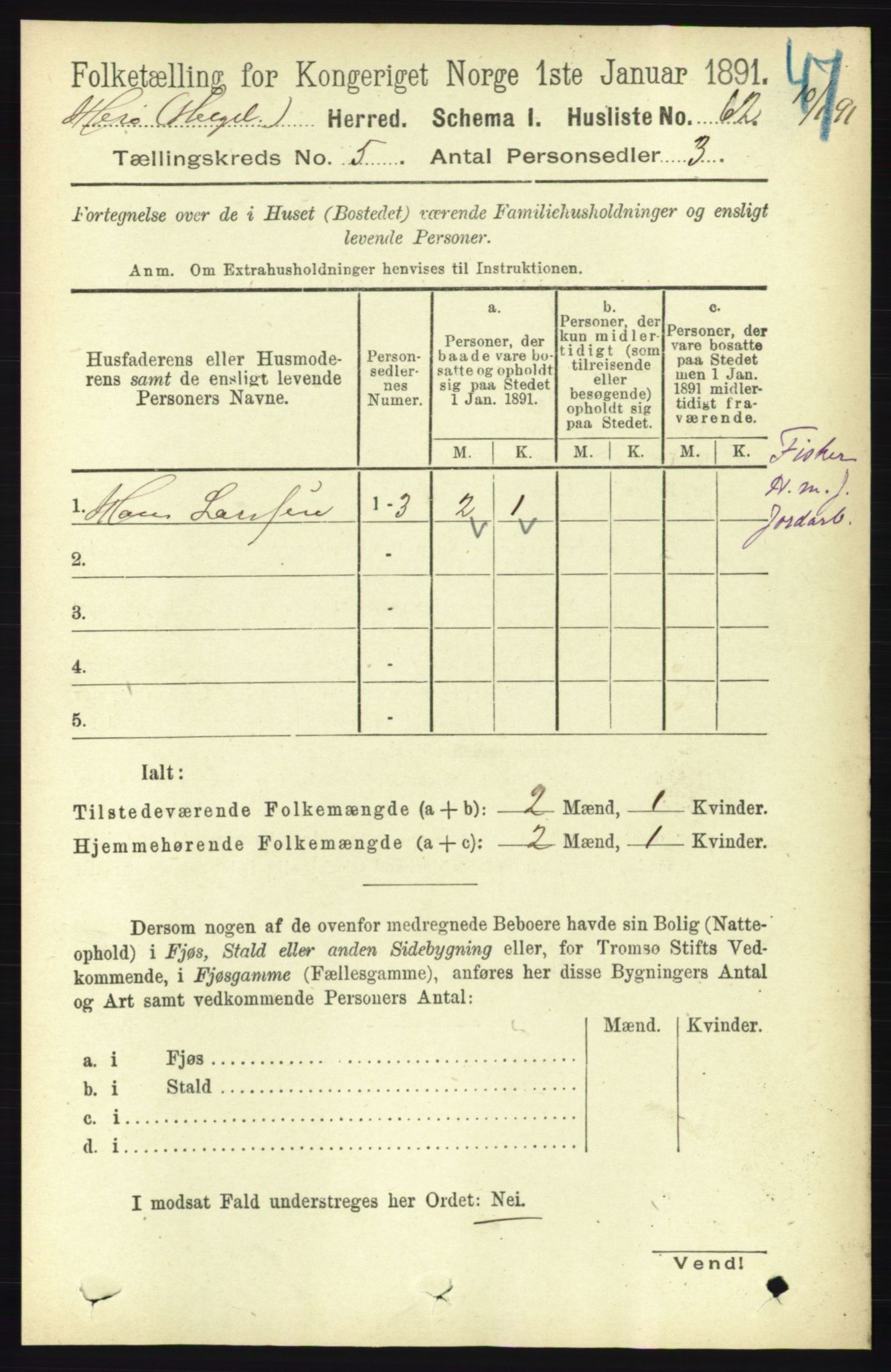 RA, 1891 census for 1818 Herøy, 1891, p. 1389