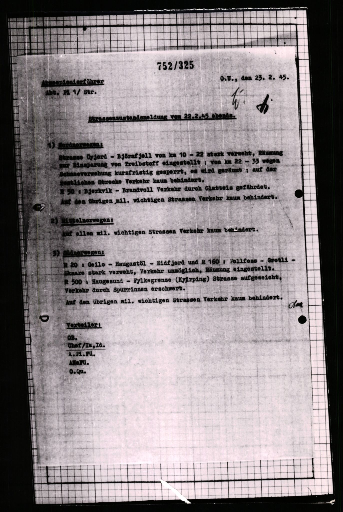 Forsvarets Overkommando. 2 kontor. Arkiv 11.4. Spredte tyske arkivsaker, AV/RA-RAFA-7031/D/Dar/Dara/L0007: Krigsdagbøker for 20. Gebirgs-Armee-Oberkommando (AOK 20), 1945, p. 551