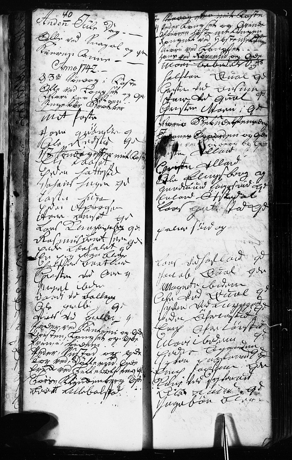 Fåberg prestekontor, SAH/PREST-086/H/Ha/Hab/L0002: Parish register (copy) no. 2, 1741-1756, p. 40-41