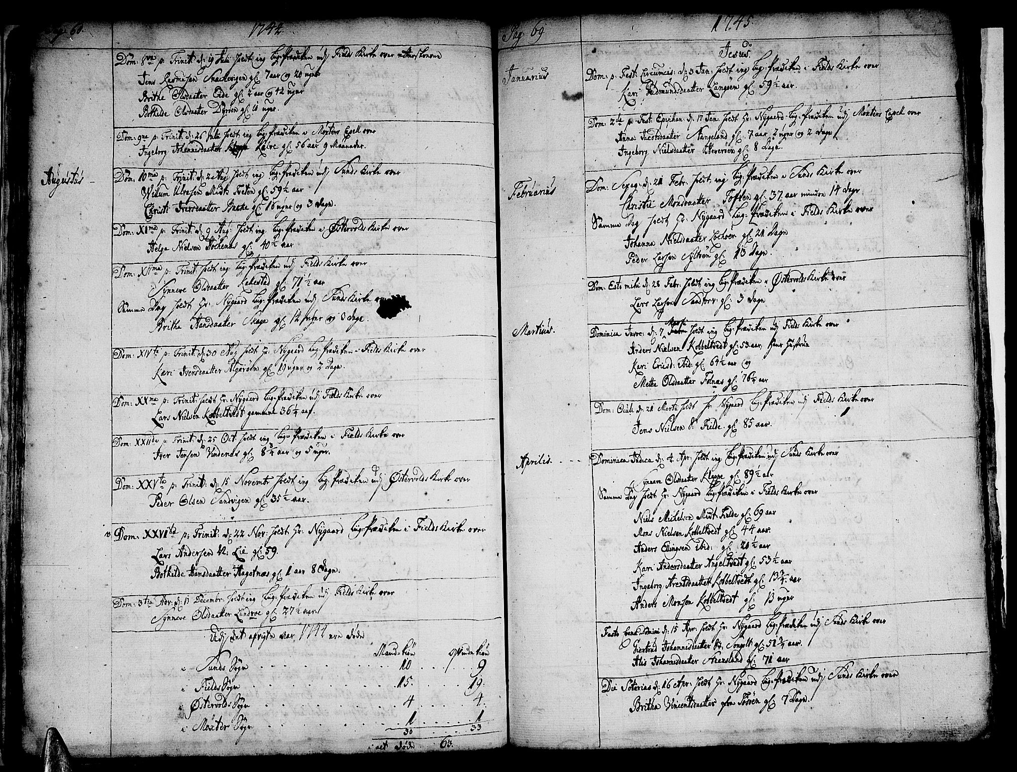 Sund sokneprestembete, SAB/A-99930: Parish register (official) no. A 2, 1729-1769, p. 68-69