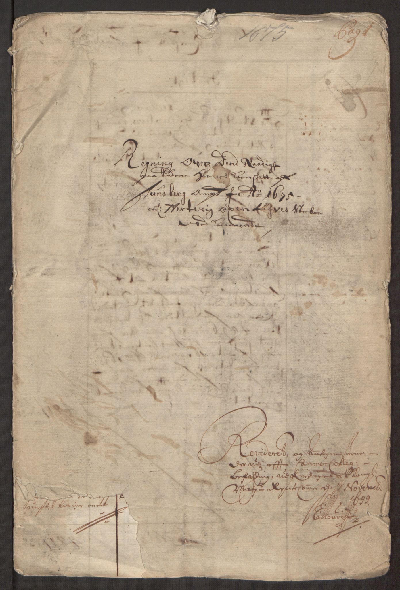 Rentekammeret inntil 1814, Reviderte regnskaper, Fogderegnskap, RA/EA-4092/R32/L1844: Fogderegnskap Jarlsberg grevskap, 1674-1675, p. 270